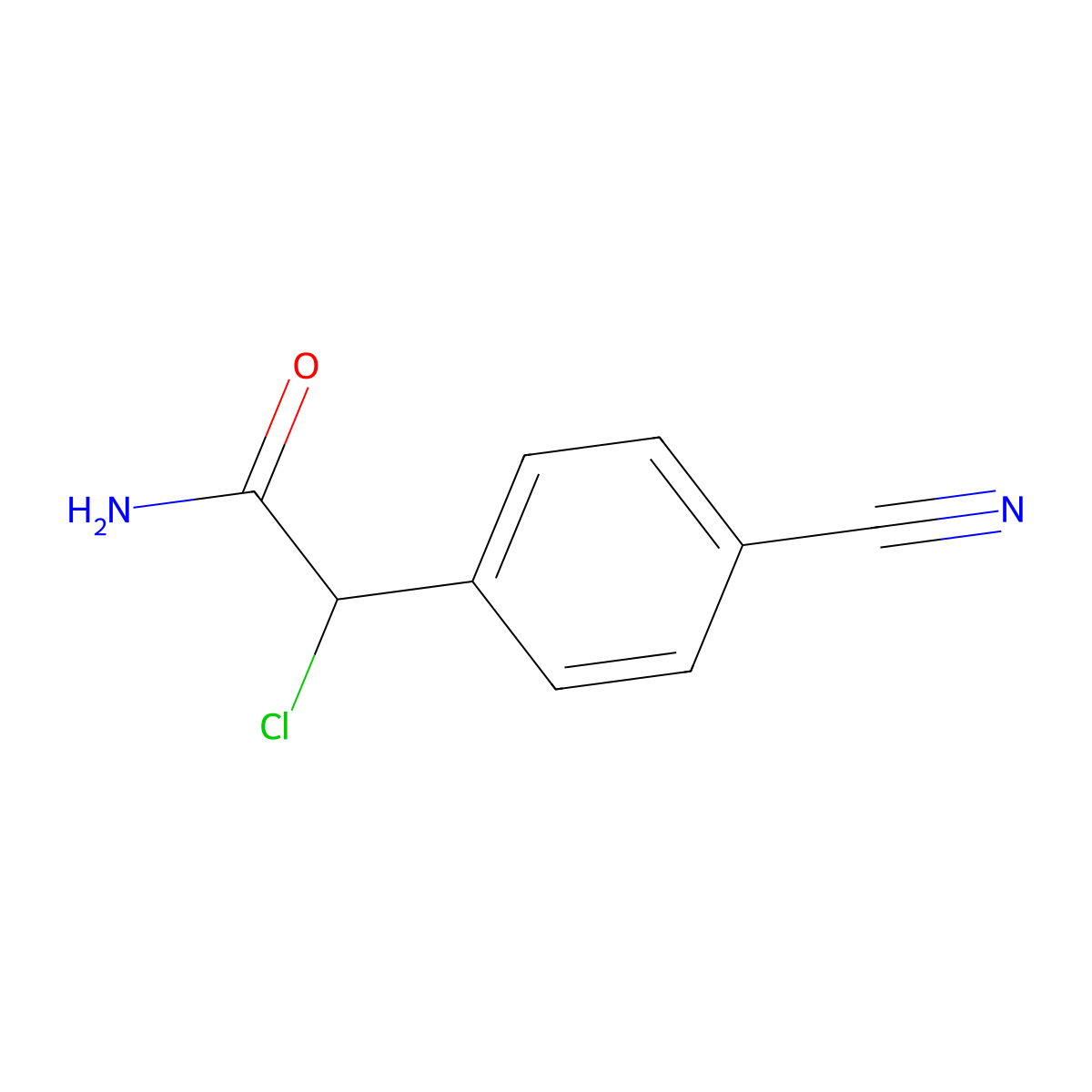2-Chloro-2-(4-cyanophenyl)acetamide molecular structure, CAS 1311316-35-4