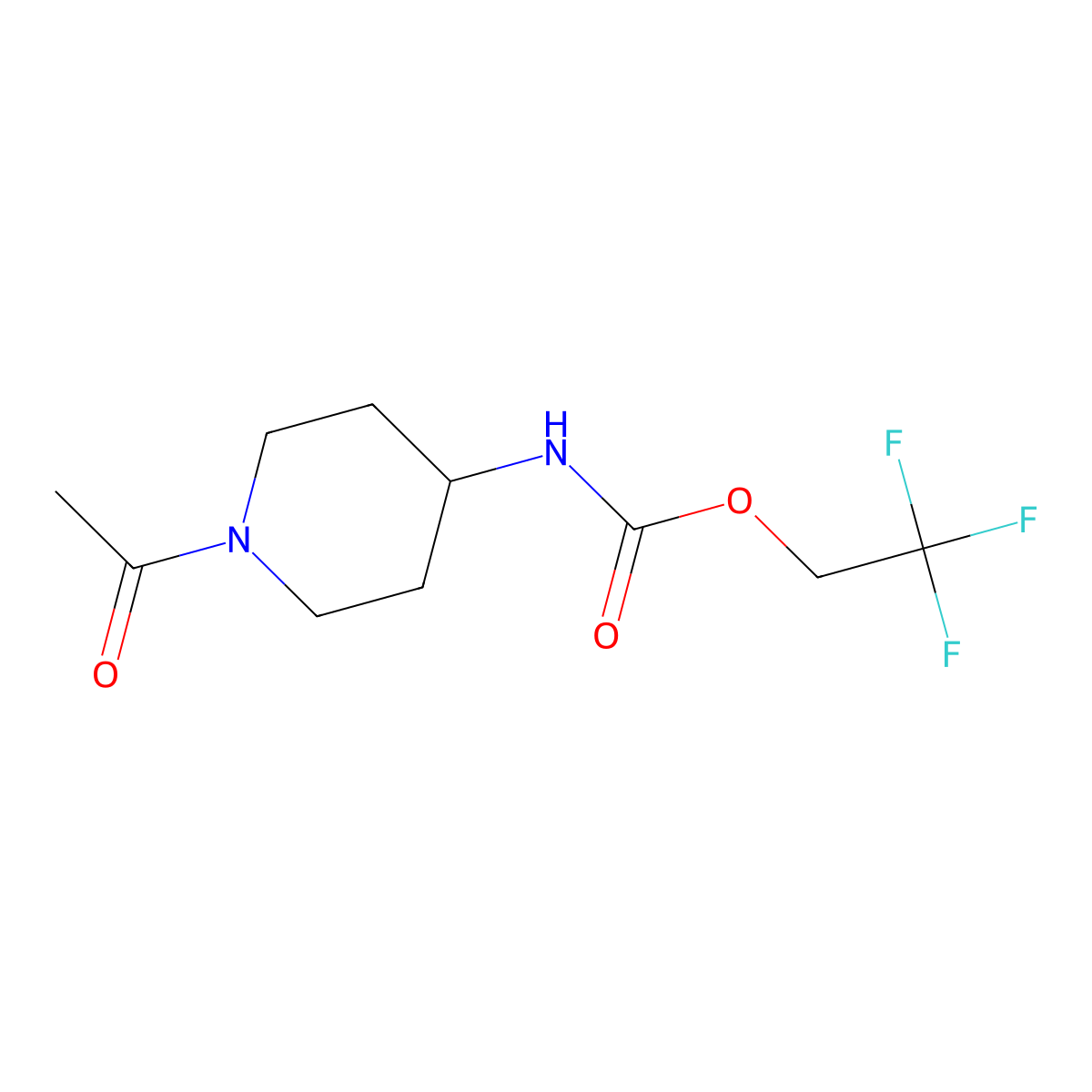 2,2,2-trifluoroethyl N-(1-acetylpiperidin-4-yl)carbamate molecular structure, CAS 1311316-39-8