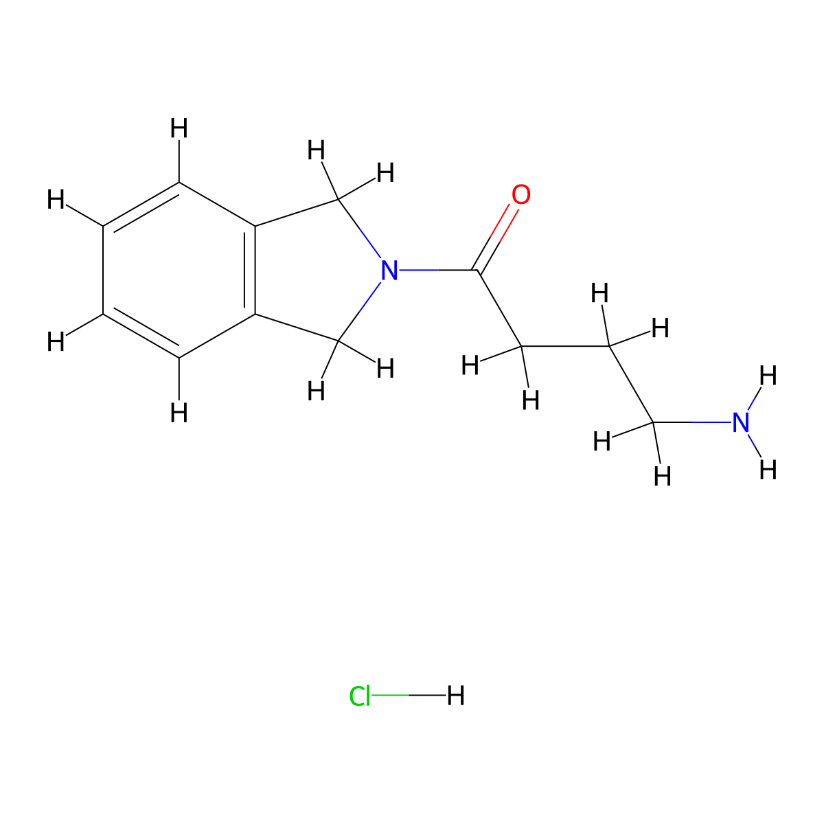 4-amino-1-(2,3-dihydro-1H-isoindol-2-yl)butan-1-one hydrochloride molecular structure, CAS 1311316-46-7
