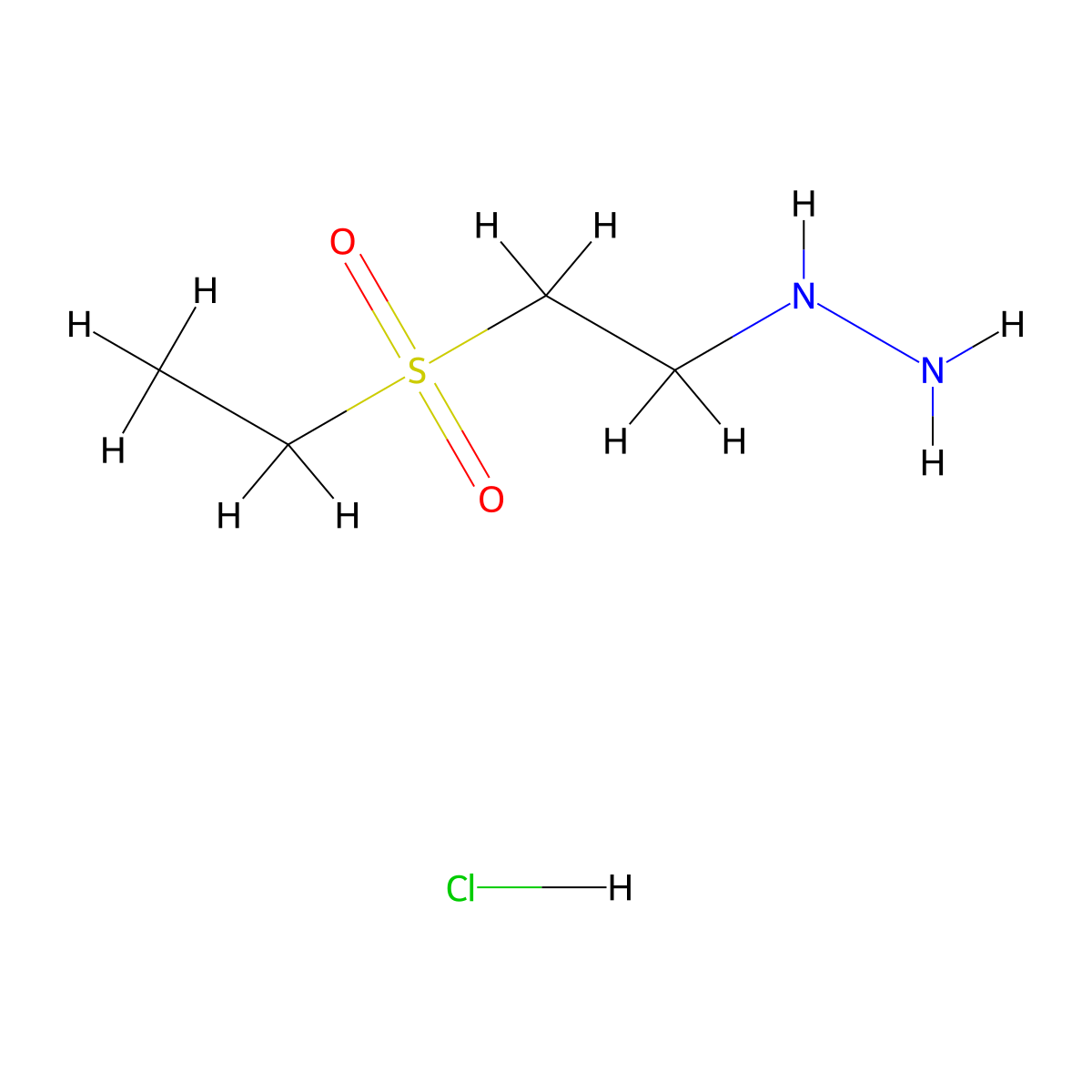 [2-(Ethanesulfonyl)ethyl]hydrazine hydrochloride molecular structure, CAS 1311316-51-4