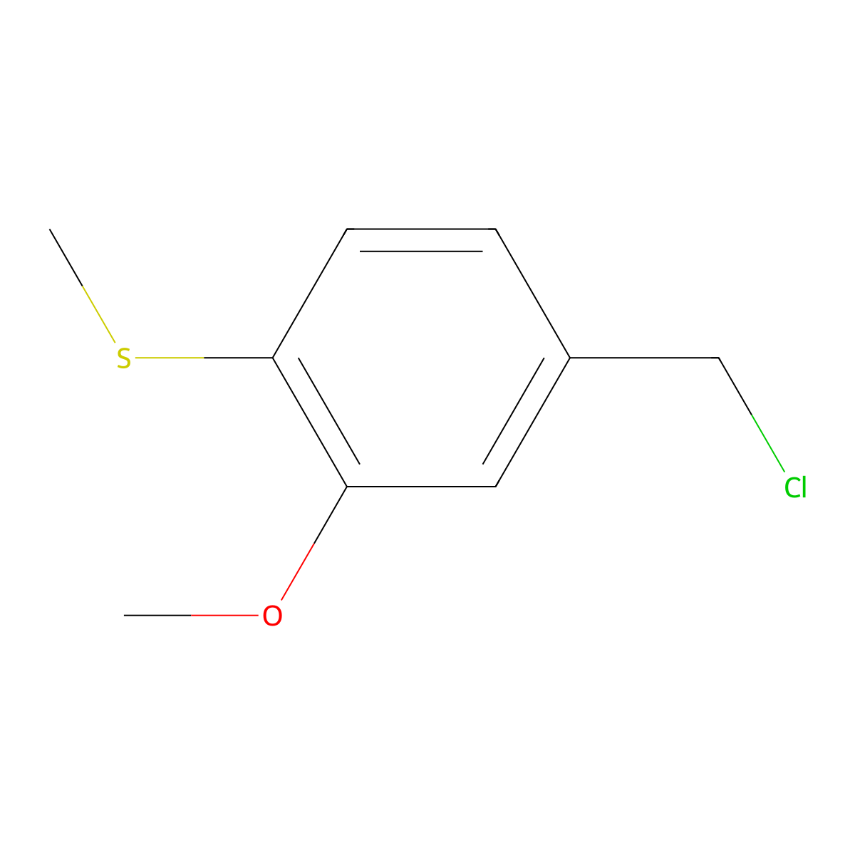4-(Chloromethyl)-2-methoxy-1-(methylsulfanyl)benzene molecular structure, CAS 1311316-69-4