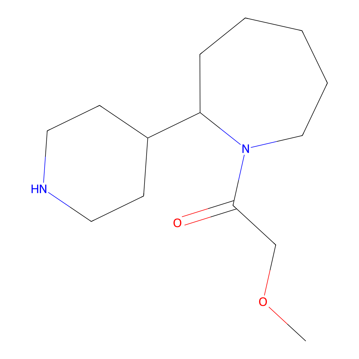 2-Methoxy-1-[2-(piperidin-4-yl)azepan-1-yl]ethan-1-one molecular structure, CAS 1311316-72-9