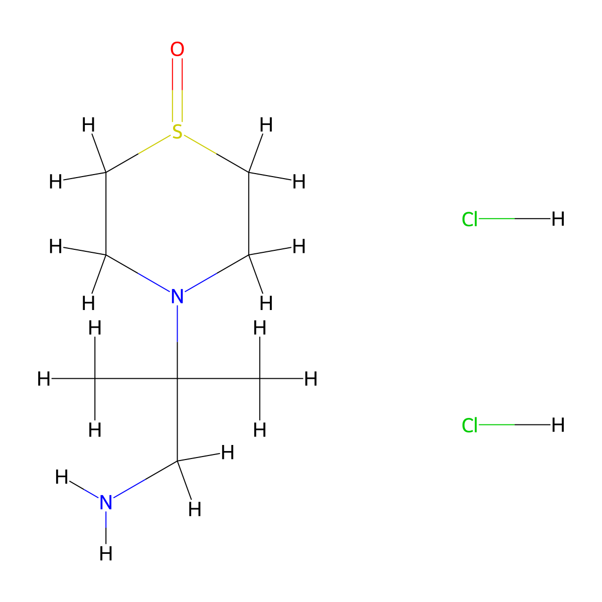 4-(1-Amino-2-methylpropan-2-yl)-1lambda4-thiomorpholin-1-one dihydrochloride molecular structure, CAS 1311316-83-2