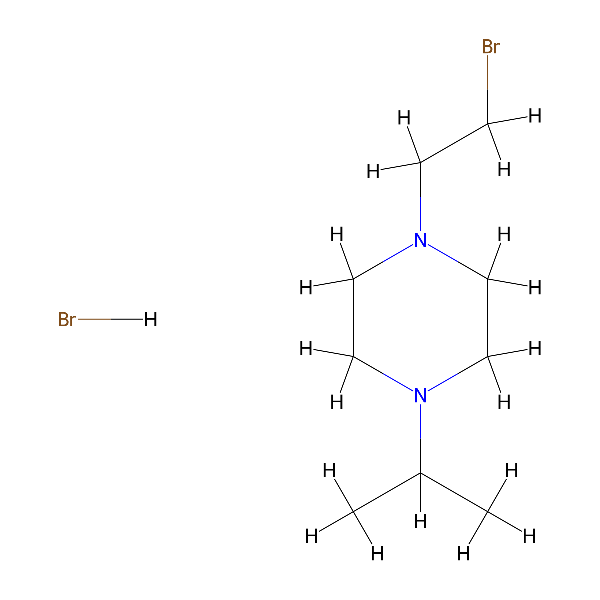 1-(2-Bromoethyl)-4-(propan-2-yl)piperazine hydrobromide molecular structure, CAS 1311316-86-5
