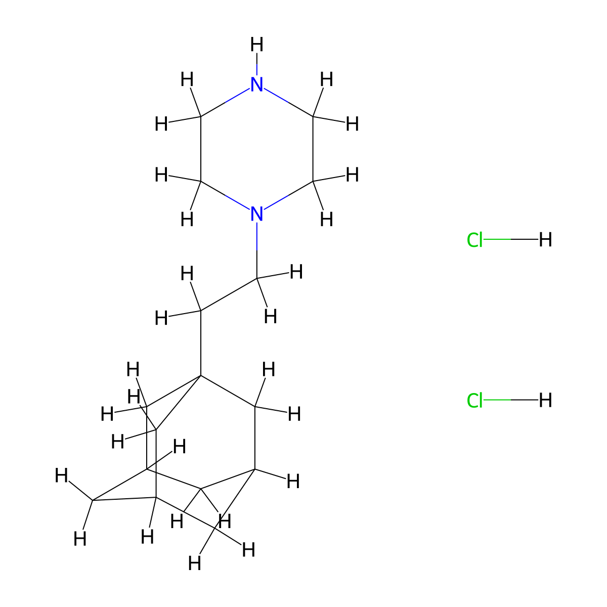1-[2-(Adamantan-1-yl)ethyl]piperazine dihydrochloride molecular structure, CAS 1311316-88-7