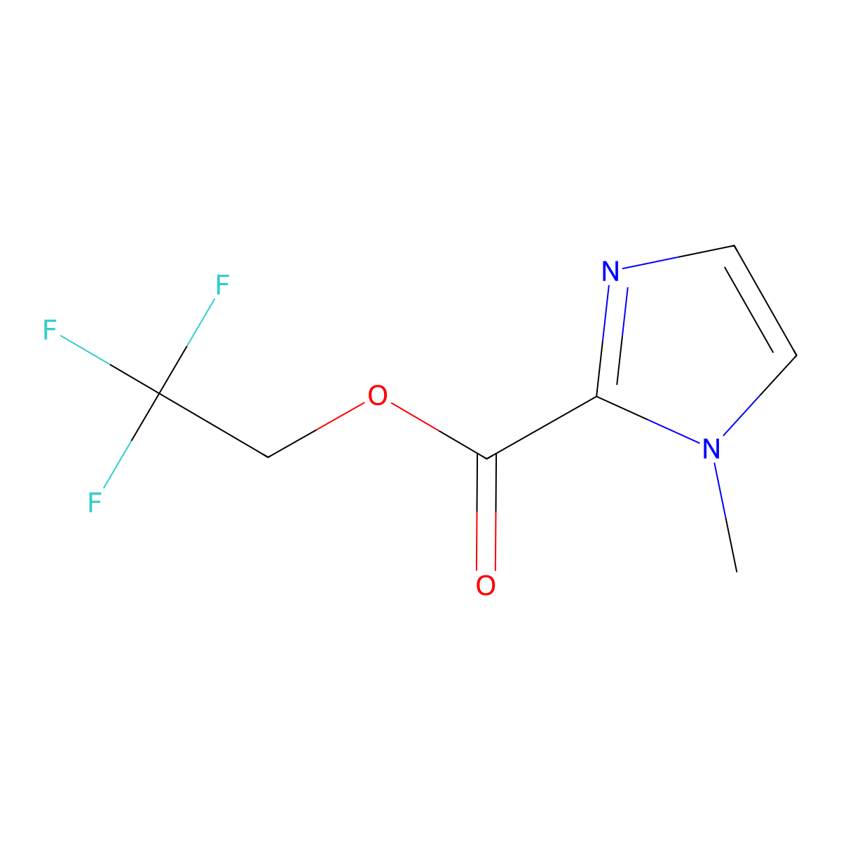 2,2,2-trifluoroethyl 1-methyl-1H-imidazole-2-carboxylate molecular structure, CAS 1311316-93-4