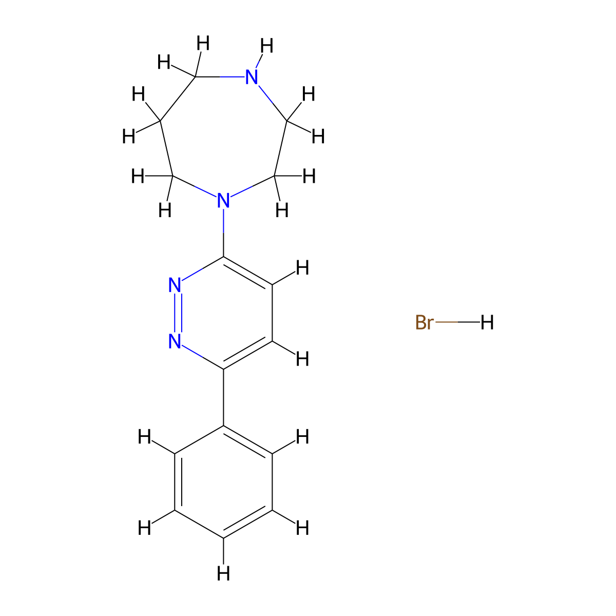 1-(6-Phenylpyridazin-3-yl)-1,4-diazepane hydrobromide molecular structure, CAS 1311317-00-6