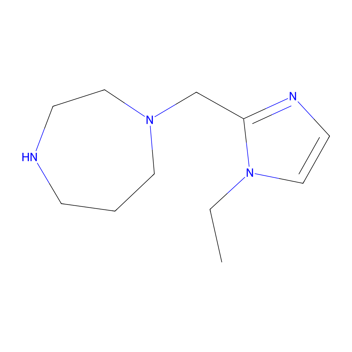 1-[(1-ethyl-1H-imidazol-2-yl)methyl]-1,4-diazepane molecular structure, CAS 1311317-01-7