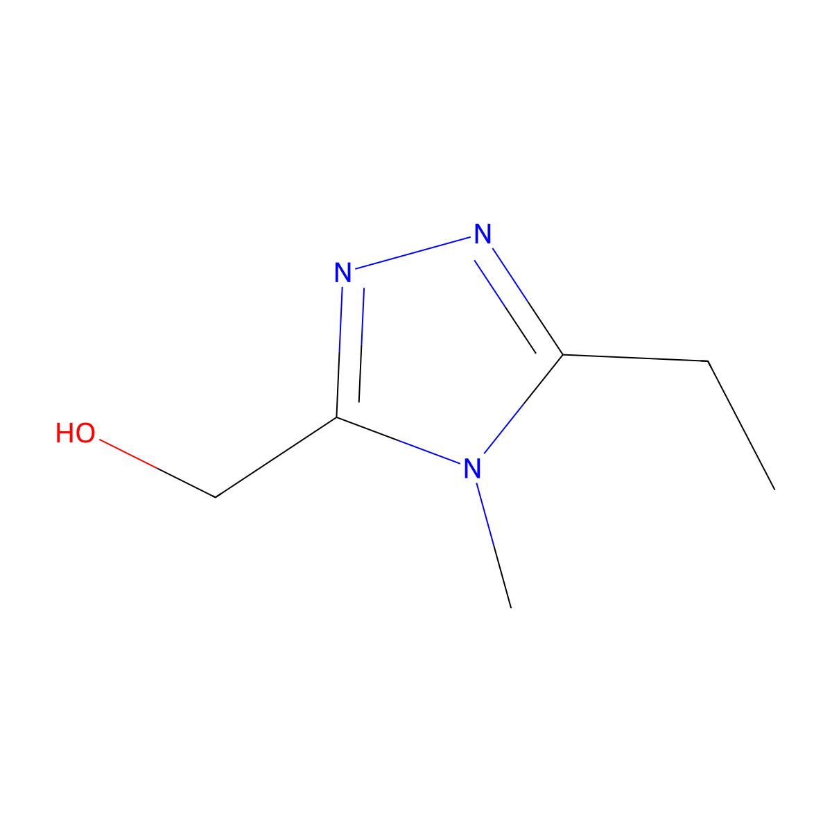 (5-ethyl-4-methyl-4H-1,2,4-triazol-3-yl)methanol molecular structure, CAS 1311317-07-3