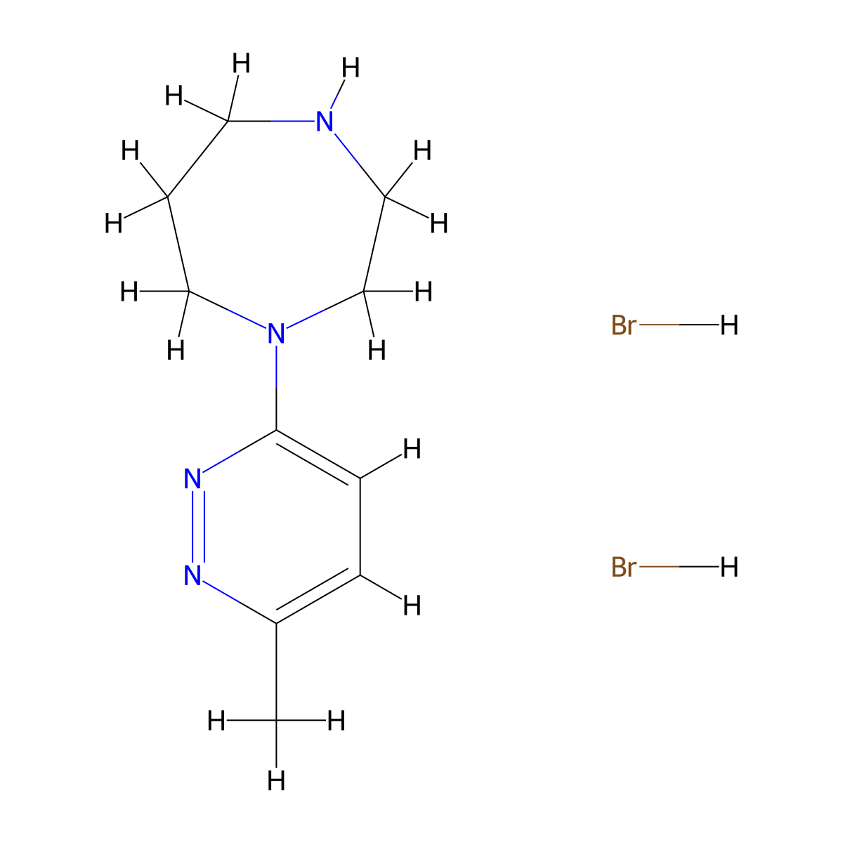 1-(6-Methylpyridazin-3-yl)-1,4-diazepane dihydrobromide molecular structure, CAS 1311317-17-5