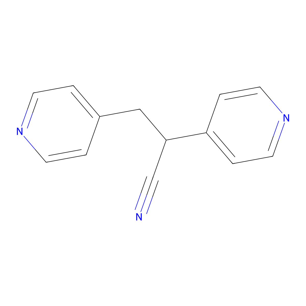 2,3-Bis(pyridin-4-yl)propanenitrile molecular structure, CAS 1311317-18-6