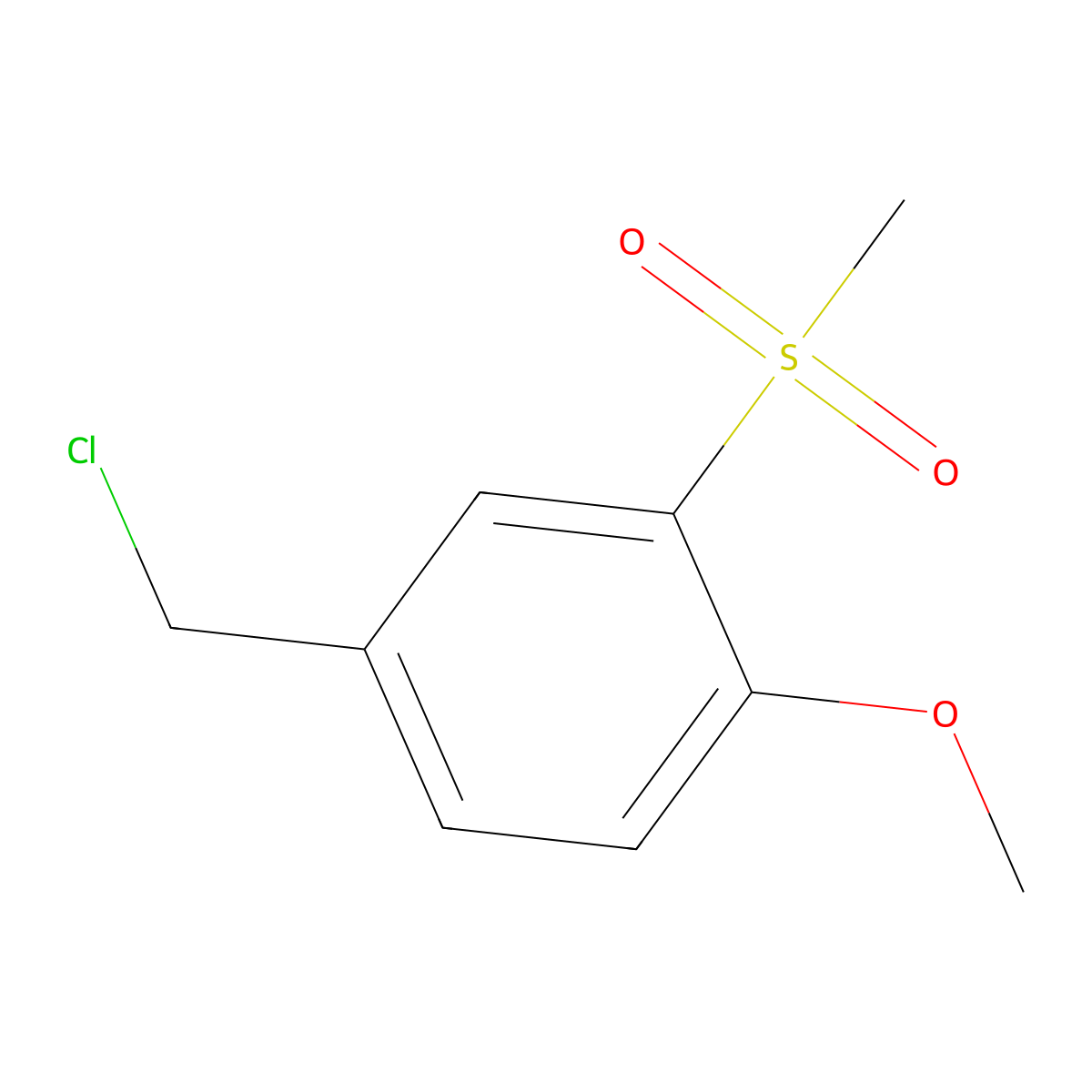 4-(Chloromethyl)-2-methanesulfonyl-1-methoxybenzene molecular structure, CAS 1311317-33-5