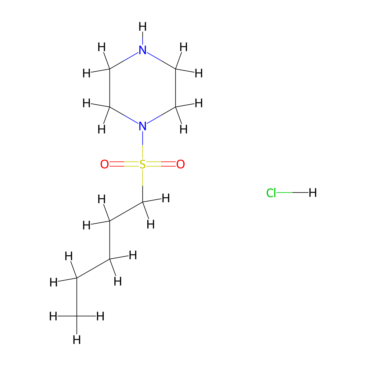 1-(Pentane-1-sulfonyl)piperazine hydrochloride molecular structure, CAS 1311317-40-4