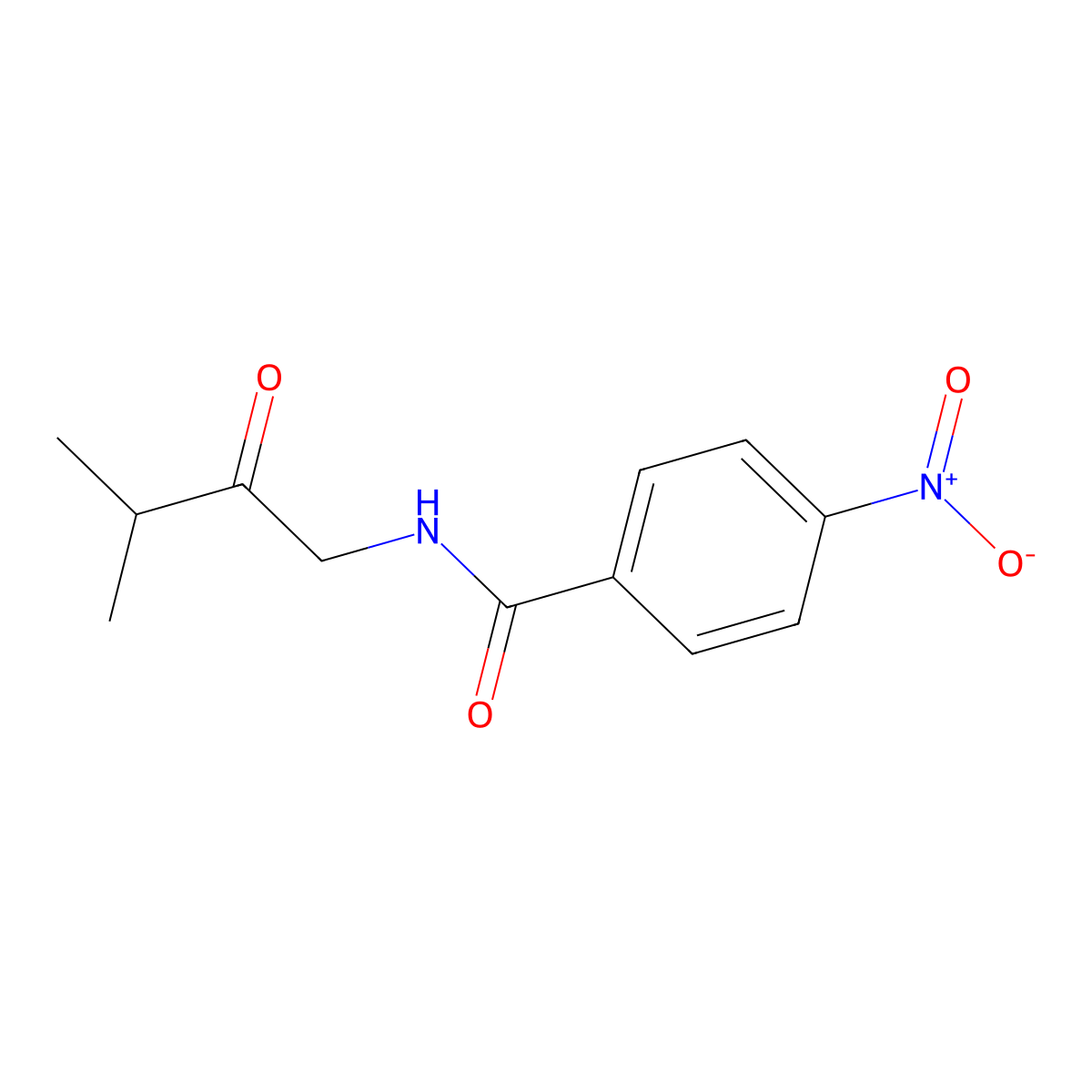 N-(3-methyl-2-oxobutyl)-4-nitrobenzamide molecular structure, CAS 1311317-41-5