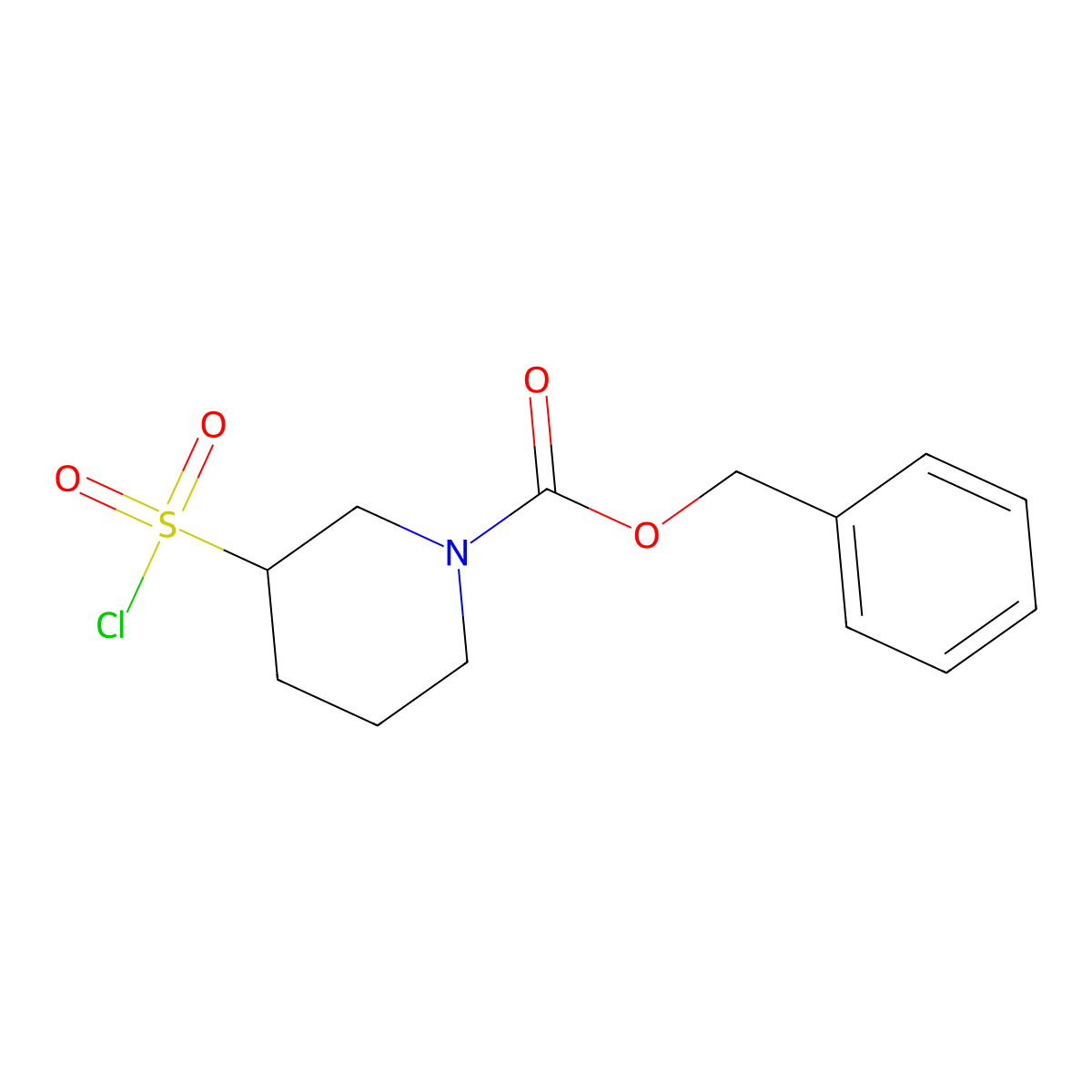 Benzyl 3-(chlorosulfonyl)piperidine-1-carboxylate molecular structure, CAS 1311317-42-6