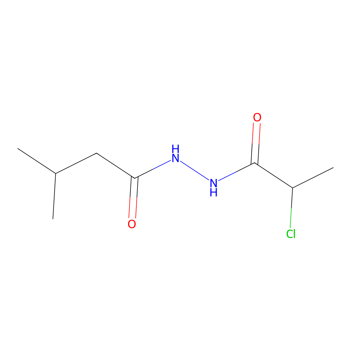 N'-(2-chloropropanoyl)-3-methylbutanehydrazide molecular structure, CAS 1311317-45-9