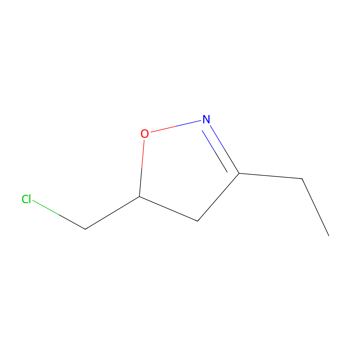 5-(Chloromethyl)-3-ethyl-4,5-dihydro-1,2-oxazole molecular structure, CAS 1311317-47-1