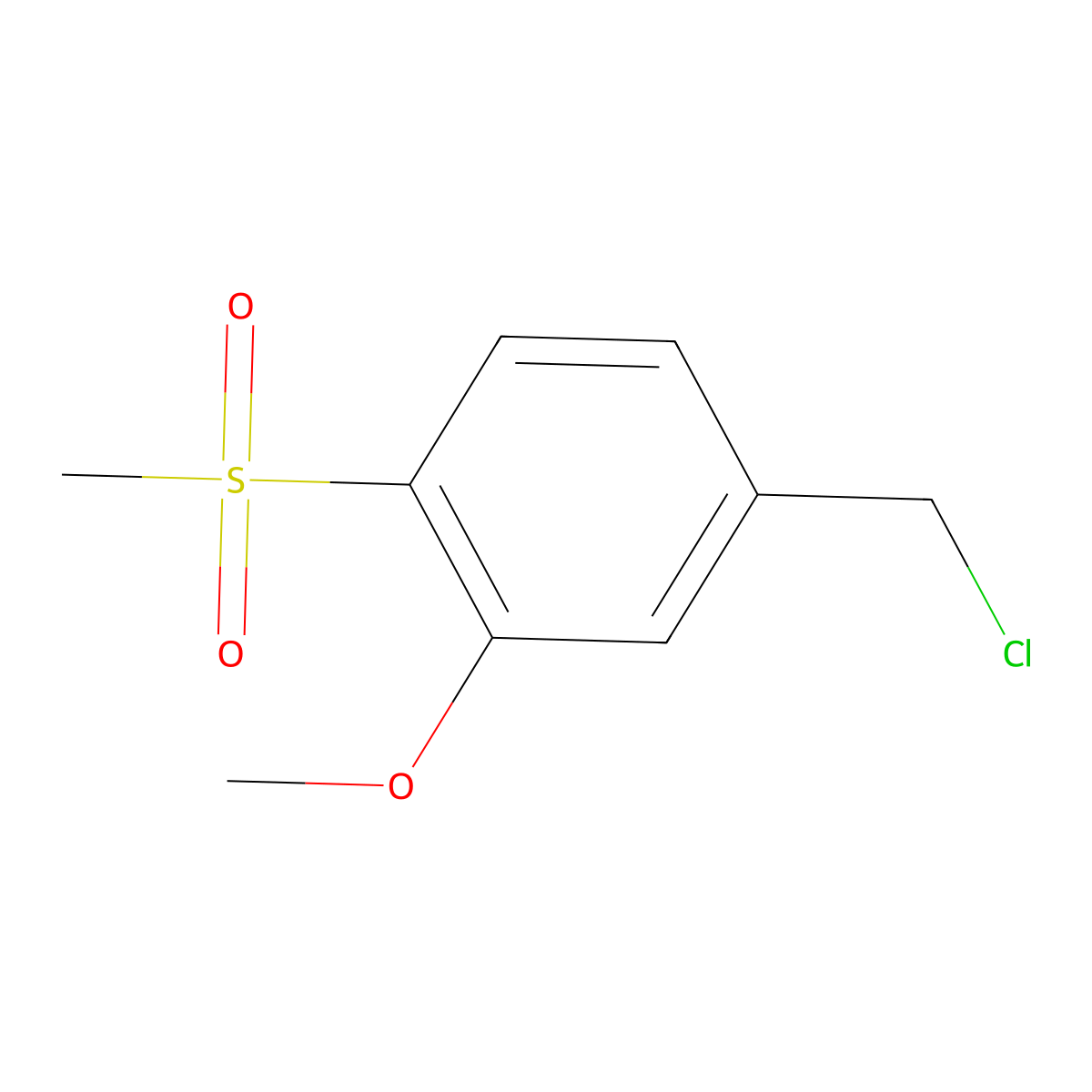4-(Chloromethyl)-1-methanesulfonyl-2-methoxybenzene molecular structure, CAS 1311317-51-7