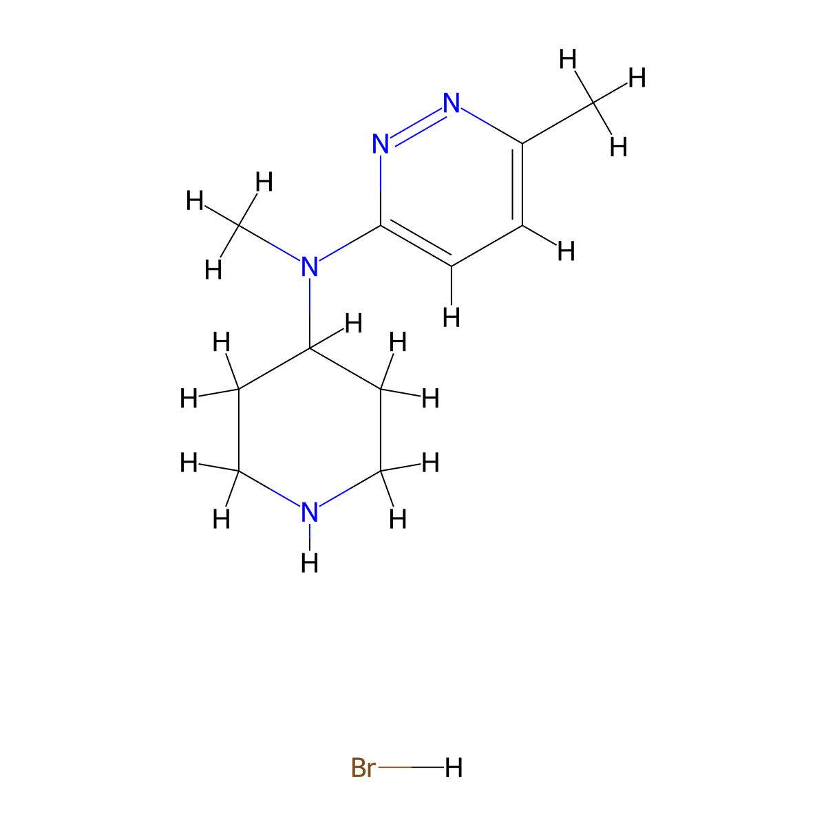 N,6-dimethyl-N-(piperidin-4-yl)pyridazin-3-amine hydrobromide molecular structure, CAS 1311317-53-9