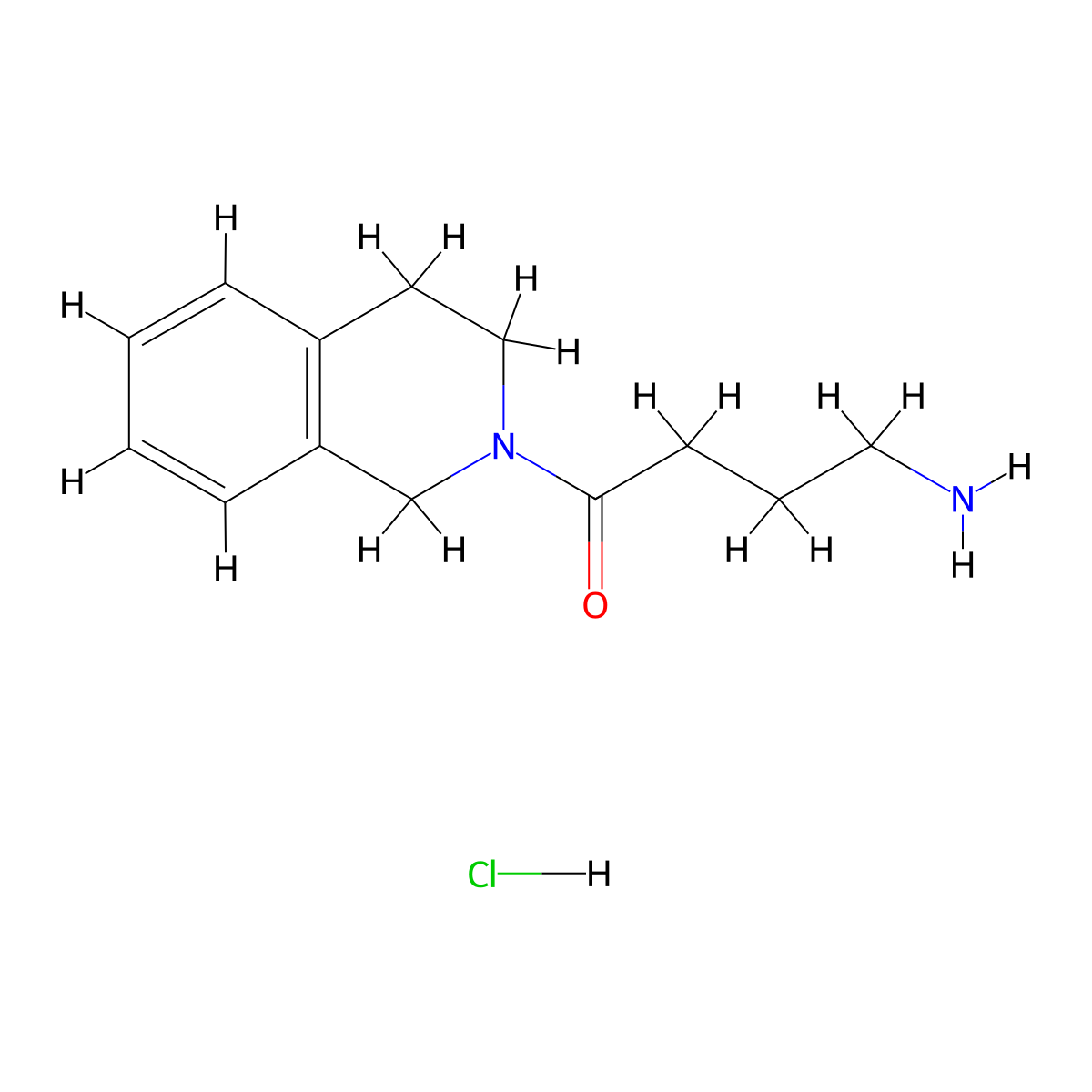 4-Amino-1-(1,2,3,4-tetrahydroisoquinolin-2-yl)butan-1-one hydrochloride molecular structure, CAS 1311317-60-8