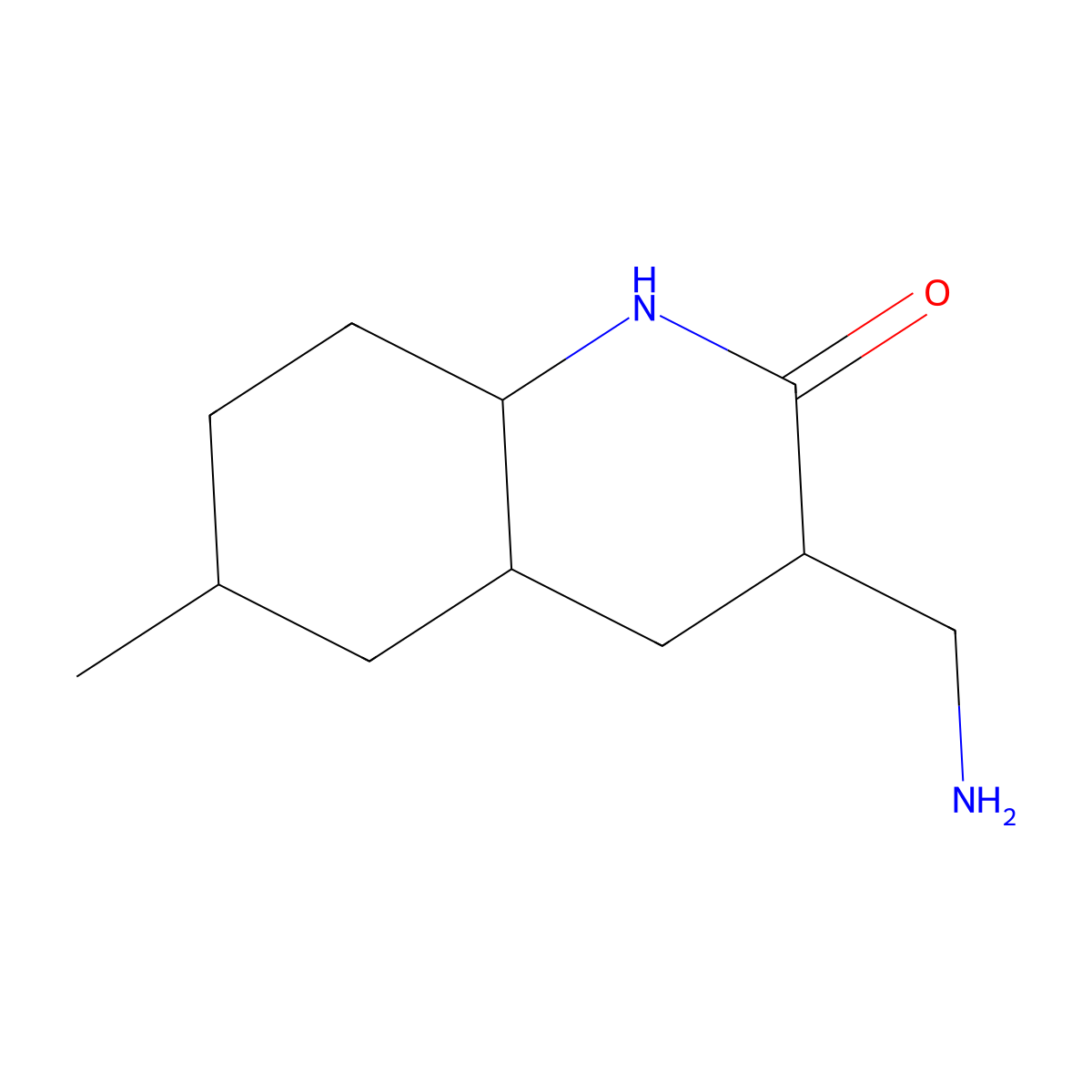 3-(Aminomethyl)-6-methyl-decahydroquinolin-2-one molecular structure, CAS 1311317-66-4