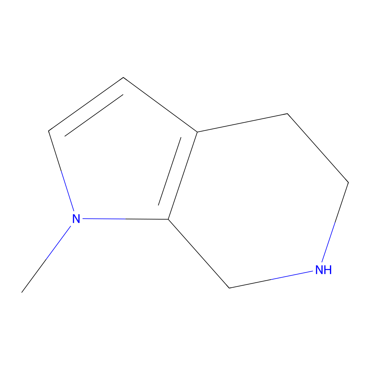 1-Methyl-4,5,6,7-tetrahydro-1H-pyrrolo[2,3-c]pyridine molecular structure, CAS 1311317-67-5