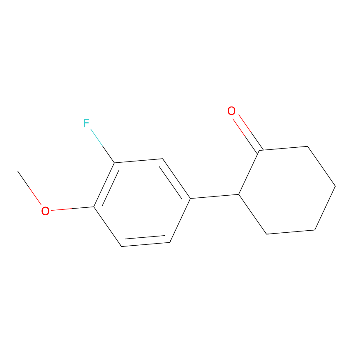 2-(3-Fluoro-4-methoxyphenyl)cyclohexan-1-one molecular structure, CAS 1311317-72-2