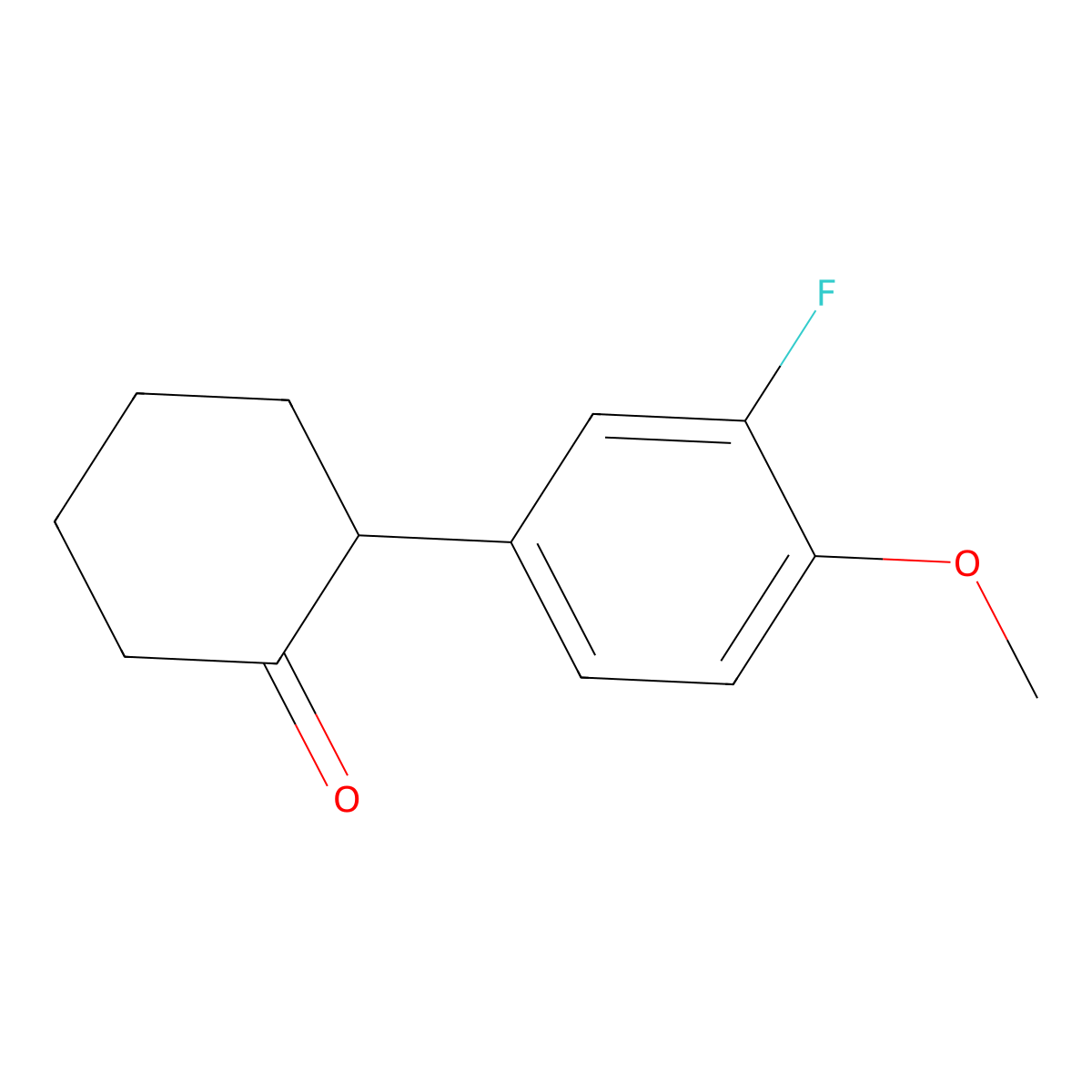 2-(3-Fluoro-4-methoxyphenyl)cyclohexan-1-one molecular structure, CAS 1311317-72-2