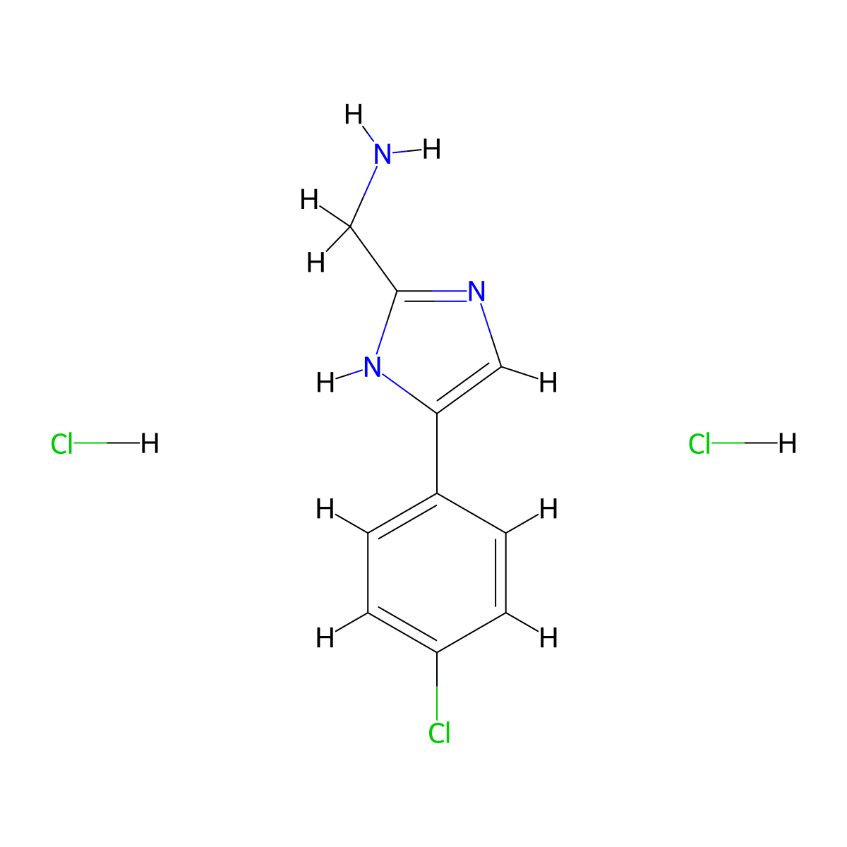 [4-(4-chlorophenyl)-1H-imidazol-2-yl]methanamine dihydrochloride molecular structure, CAS 1311317-73-3