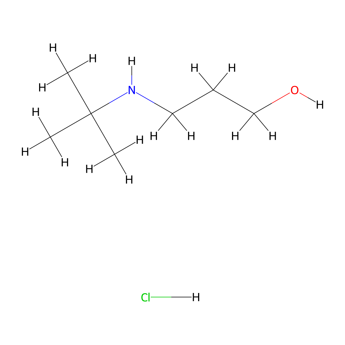 3-(Tert-butylamino)propan-1-ol hydrochloride molecular structure, CAS 1311317-79-9