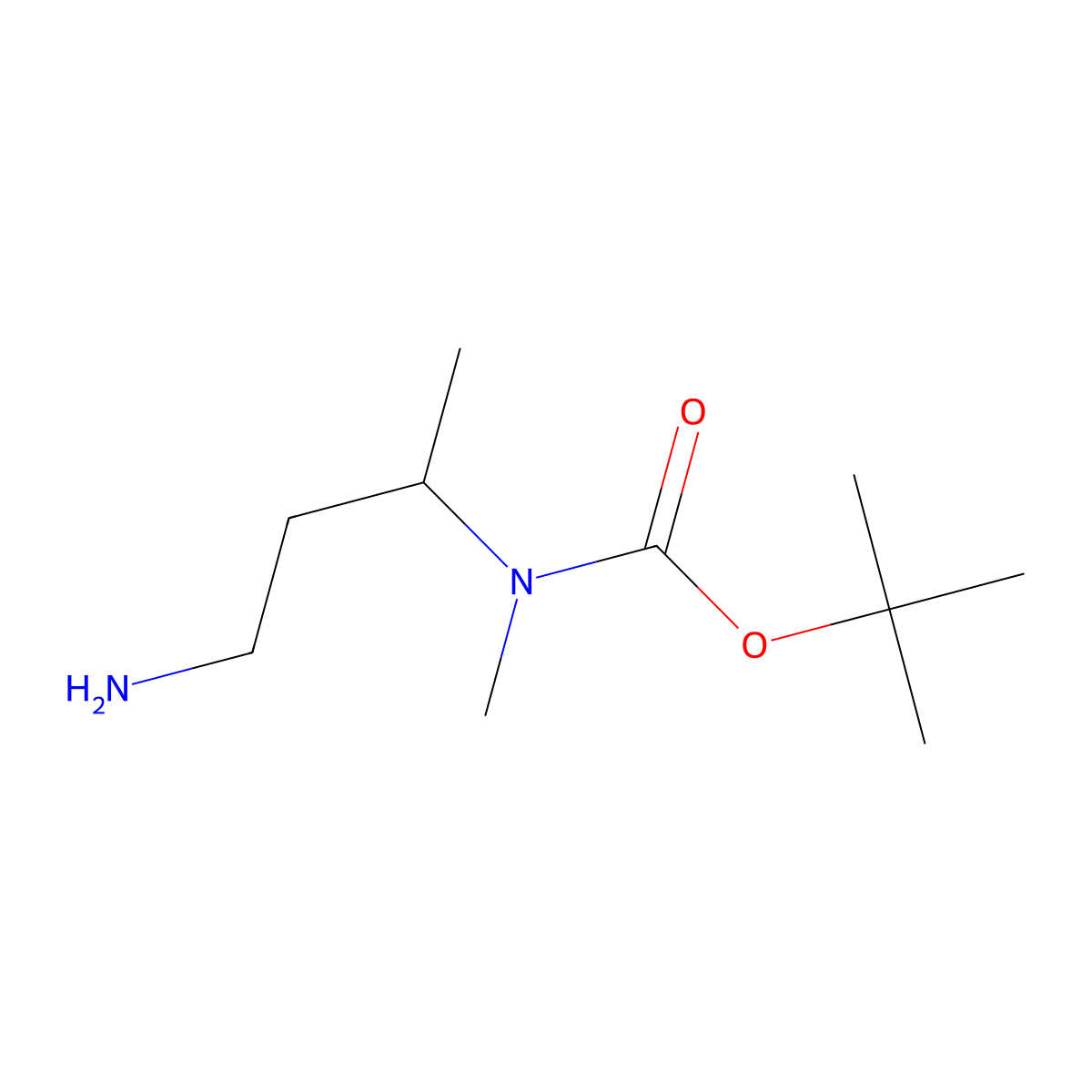 tert-butyl N-(4-aminobutan-2-yl)-N-methylcarbamate molecular structure, CAS 1311317-84-6