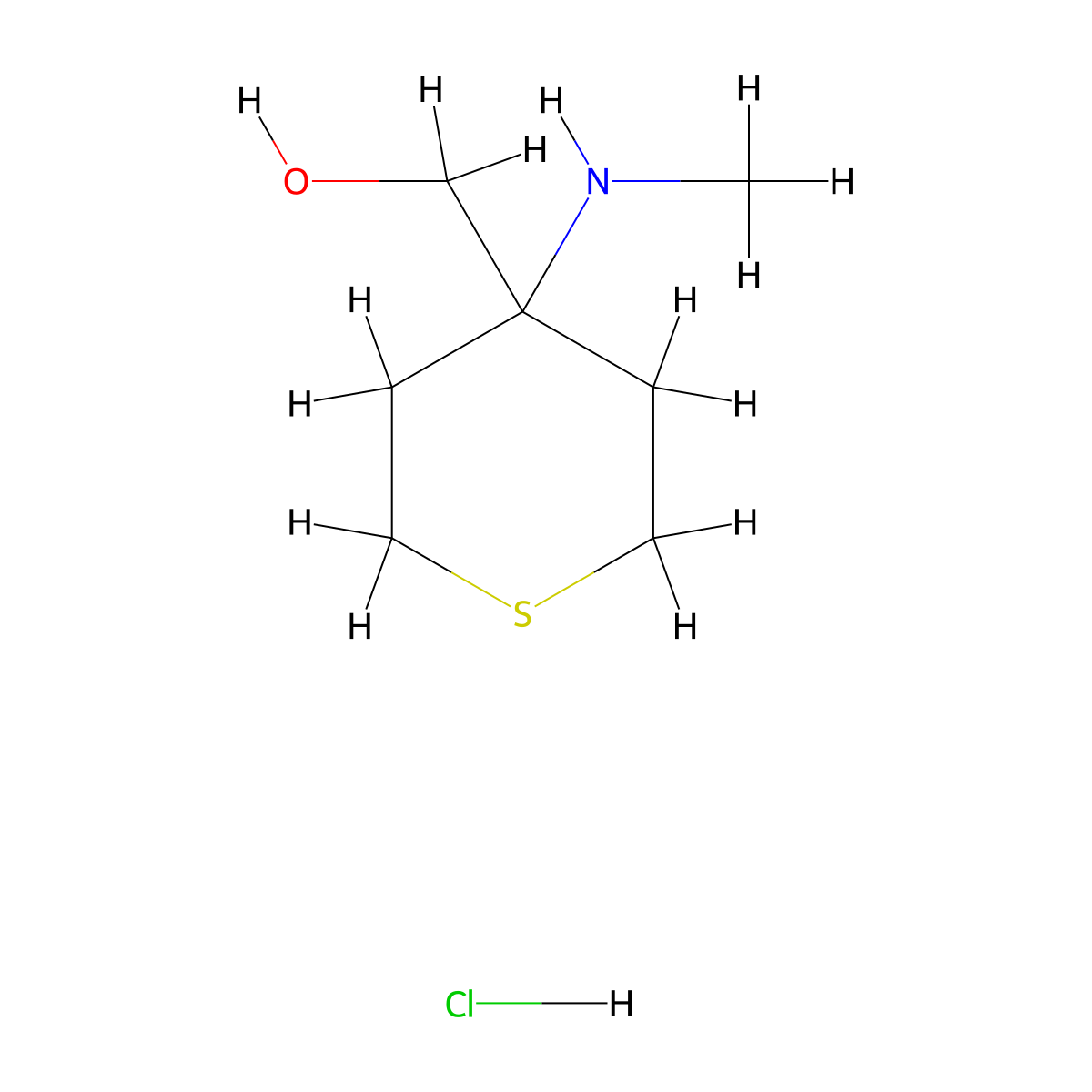 [4-(Methylamino)thian-4-yl]methanol hydrochloride molecular structure, CAS 1311317-87-9