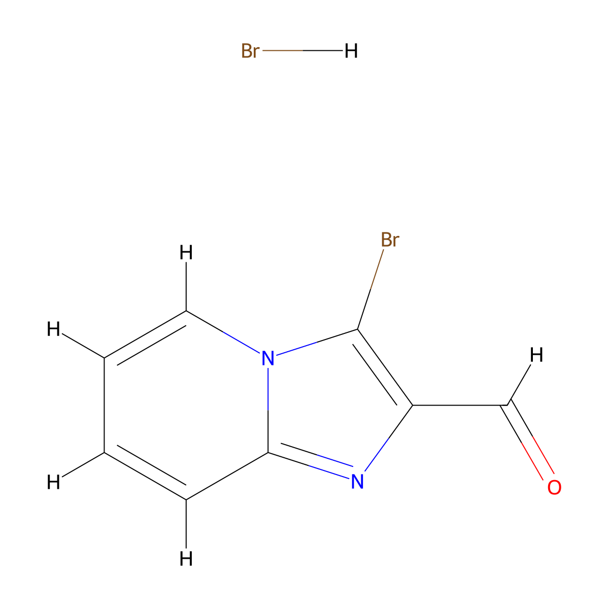3-Bromoimidazo[1,2-a]pyridine-2-carbaldehyde hydrobromide molecular structure, CAS 1311317-97-1