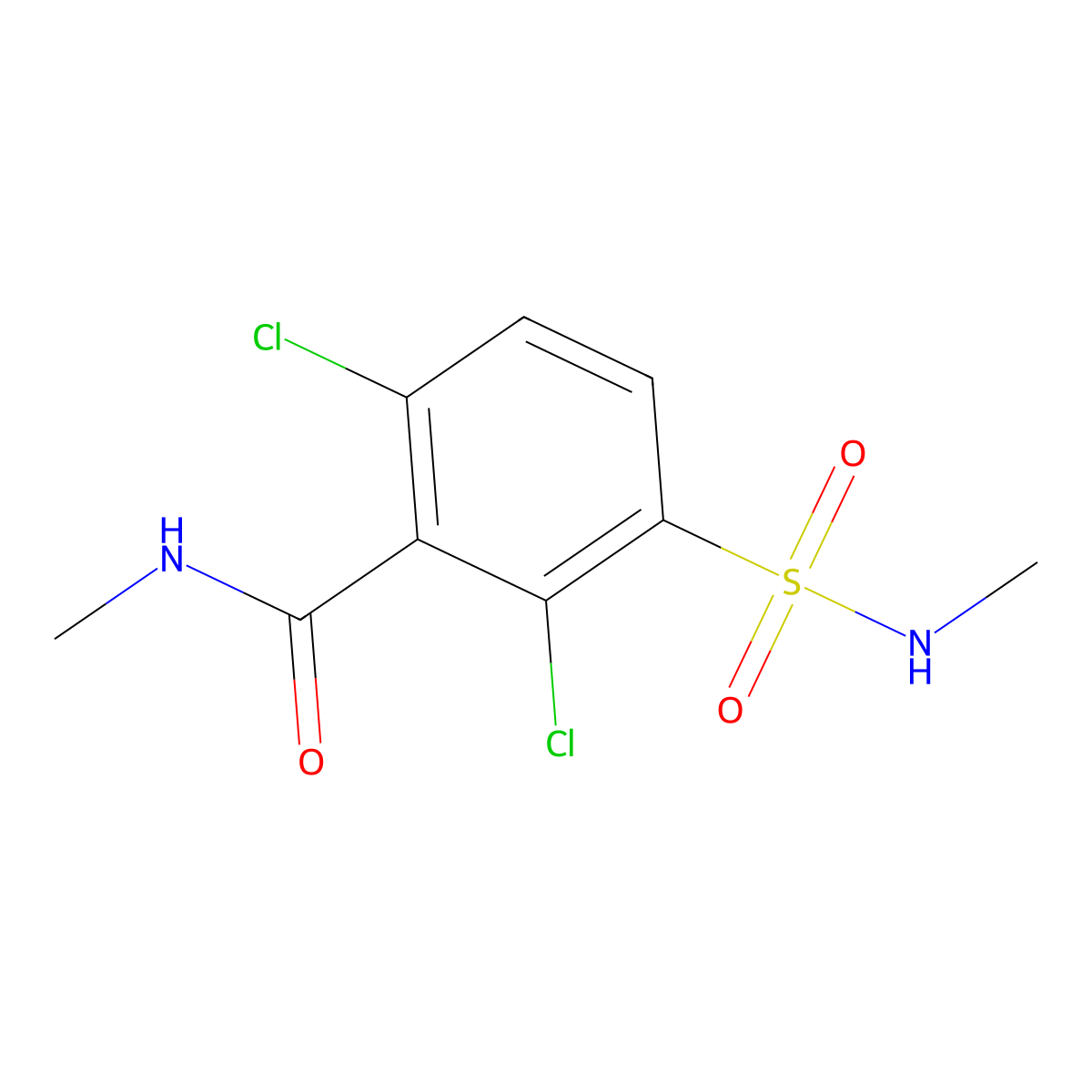 2,6-dichloro-N-methyl-3-(methylsulfamoyl)benzamide molecular structure, CAS 1311318-19-0