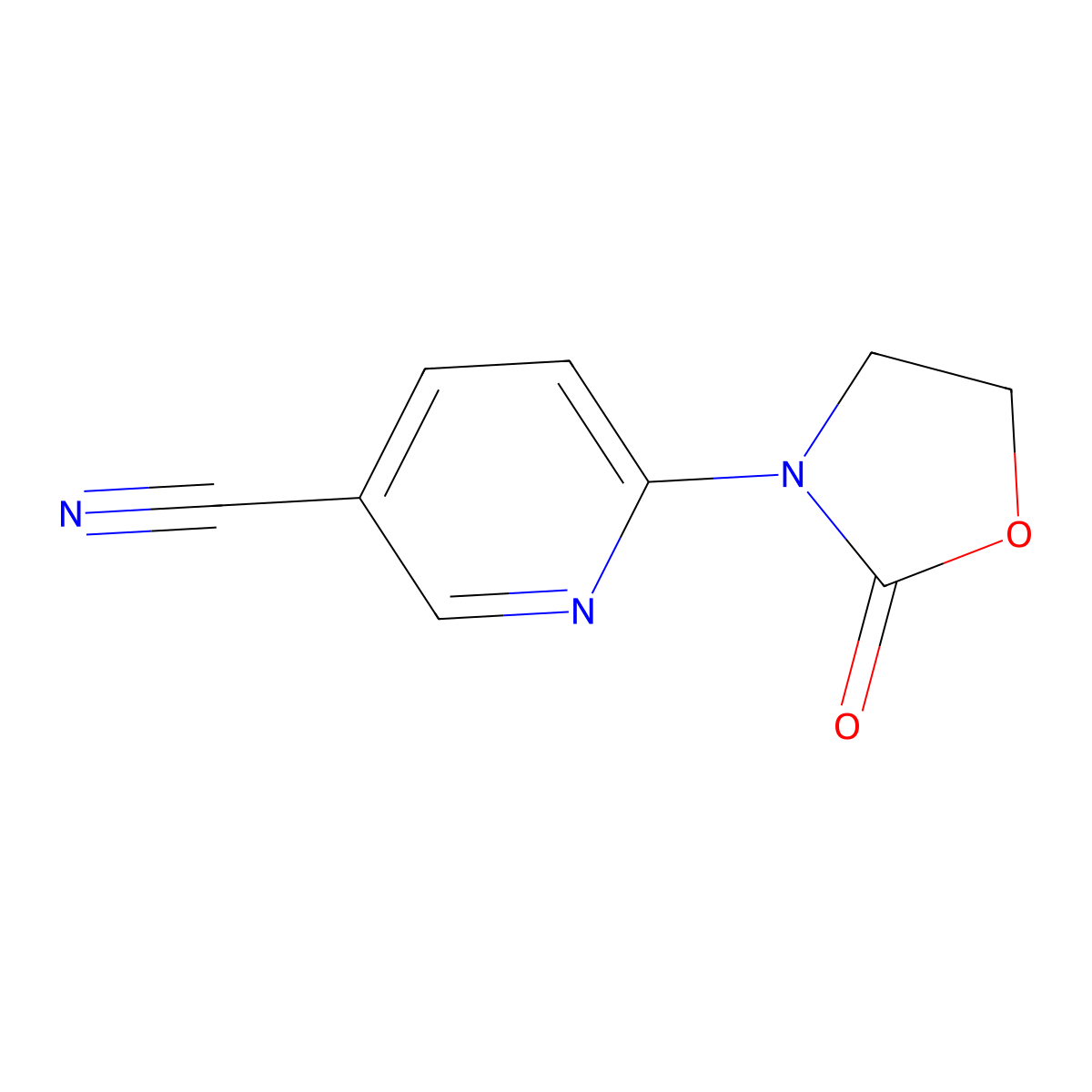 6-(2-Oxo-1,3-oxazolidin-3-yl)pyridine-3-carbonitrile molecular structure, CAS 1311318-26-9