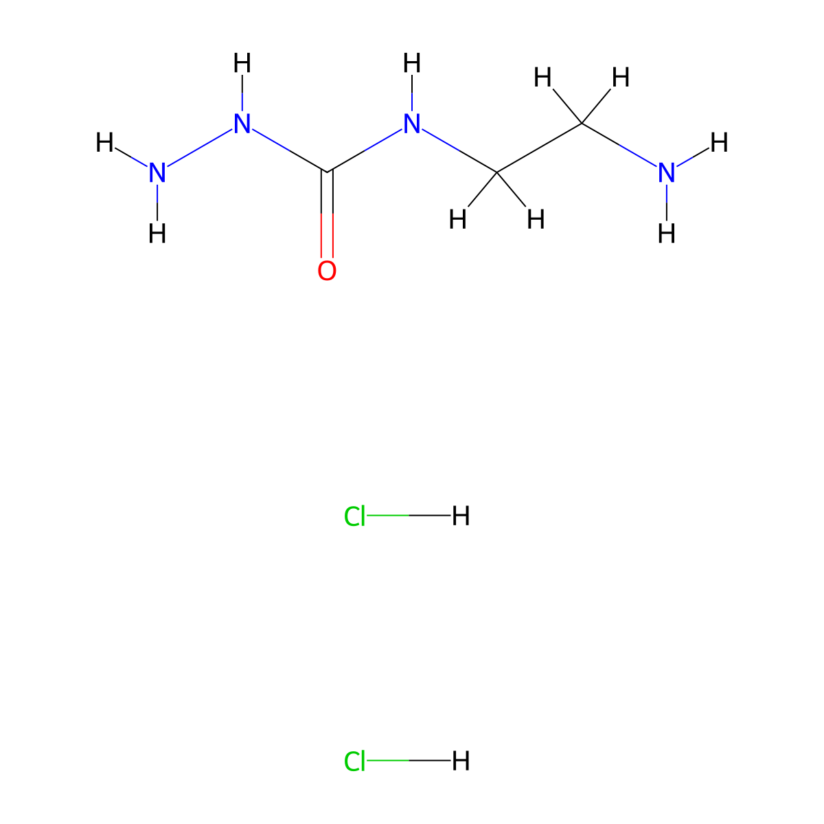 1-Amino-3-(2-aminoethyl)urea dihydrochloride molecular structure, CAS 1311318-28-1