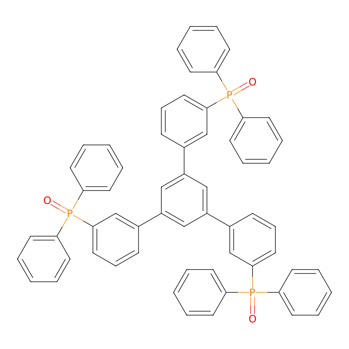 1,3,5-Tris(3-diphenylphosphorylphenyl)benzene molecular structure, CAS 1311378-95-6