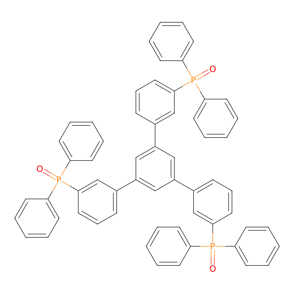 1,3,5-Tris(3-diphenylphosphorylphenyl)benzene molecular structure, CAS 1311378-95-6