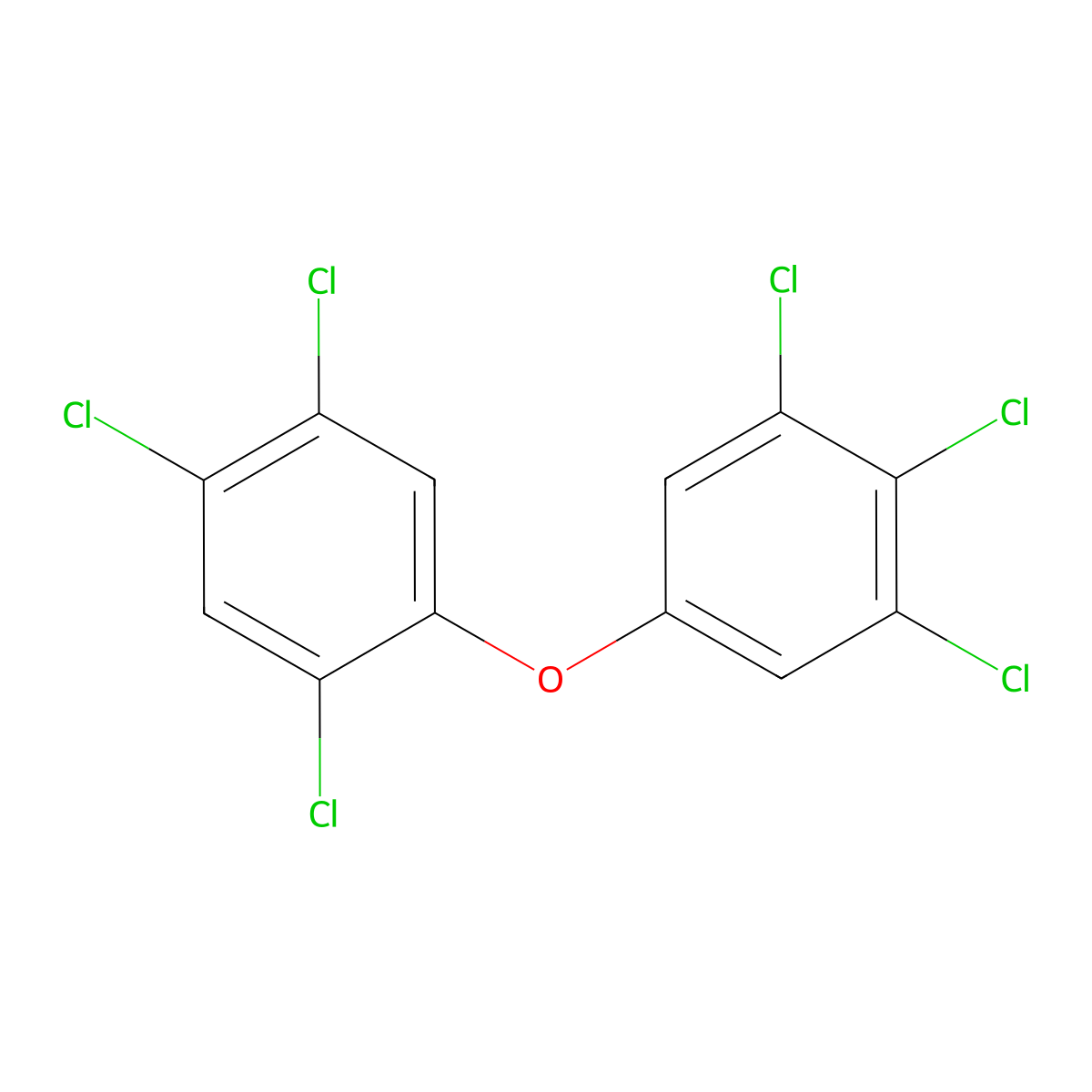 2,3',4,4',5,5'-Hexachlorodiphenyl ether molecular structure, CAS 131138-20-0