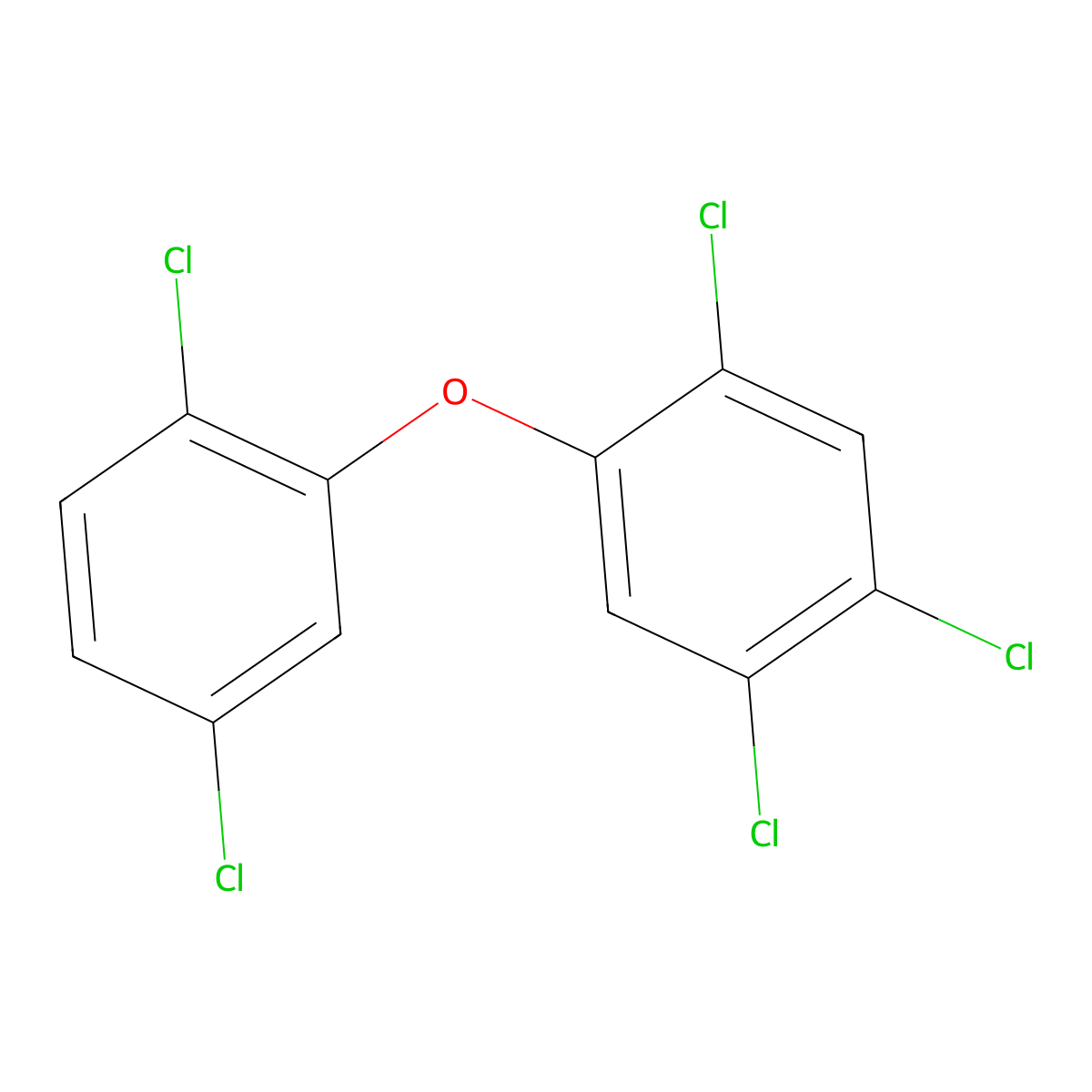 2,2',4,5,5'-Pentachlorodiphenyl ether molecular structure, CAS 131138-21-1