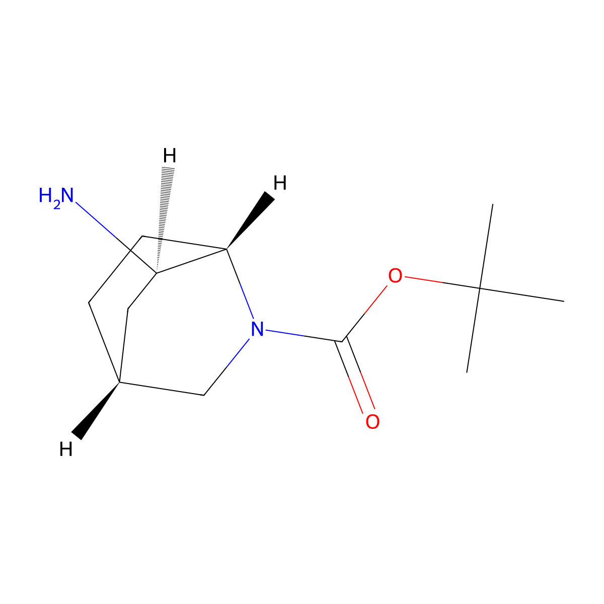 tert-butyl (1S,4R,6R)-rel-6-amino-2-azabicyclo[2.2.2]octane-2-carboxylate molecular structure, CAS 1311390-87-0