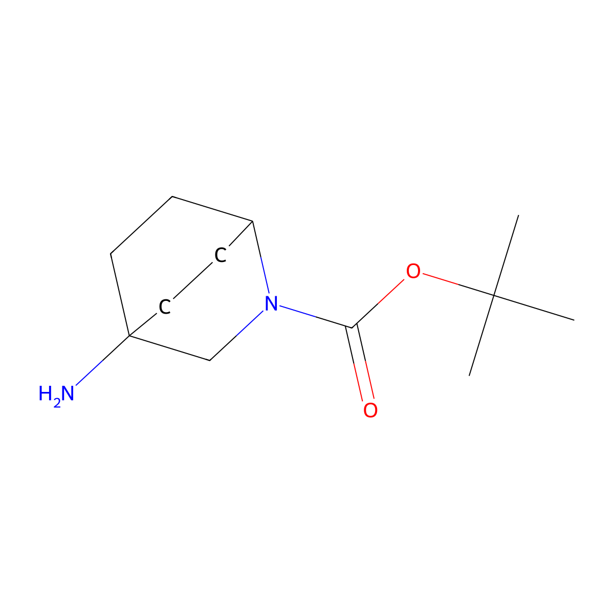 Tert-butyl 4-amino-2-azabicyclo(2.2.2)octane-2-carboxylate molecular structure, CAS 1311390-89-2