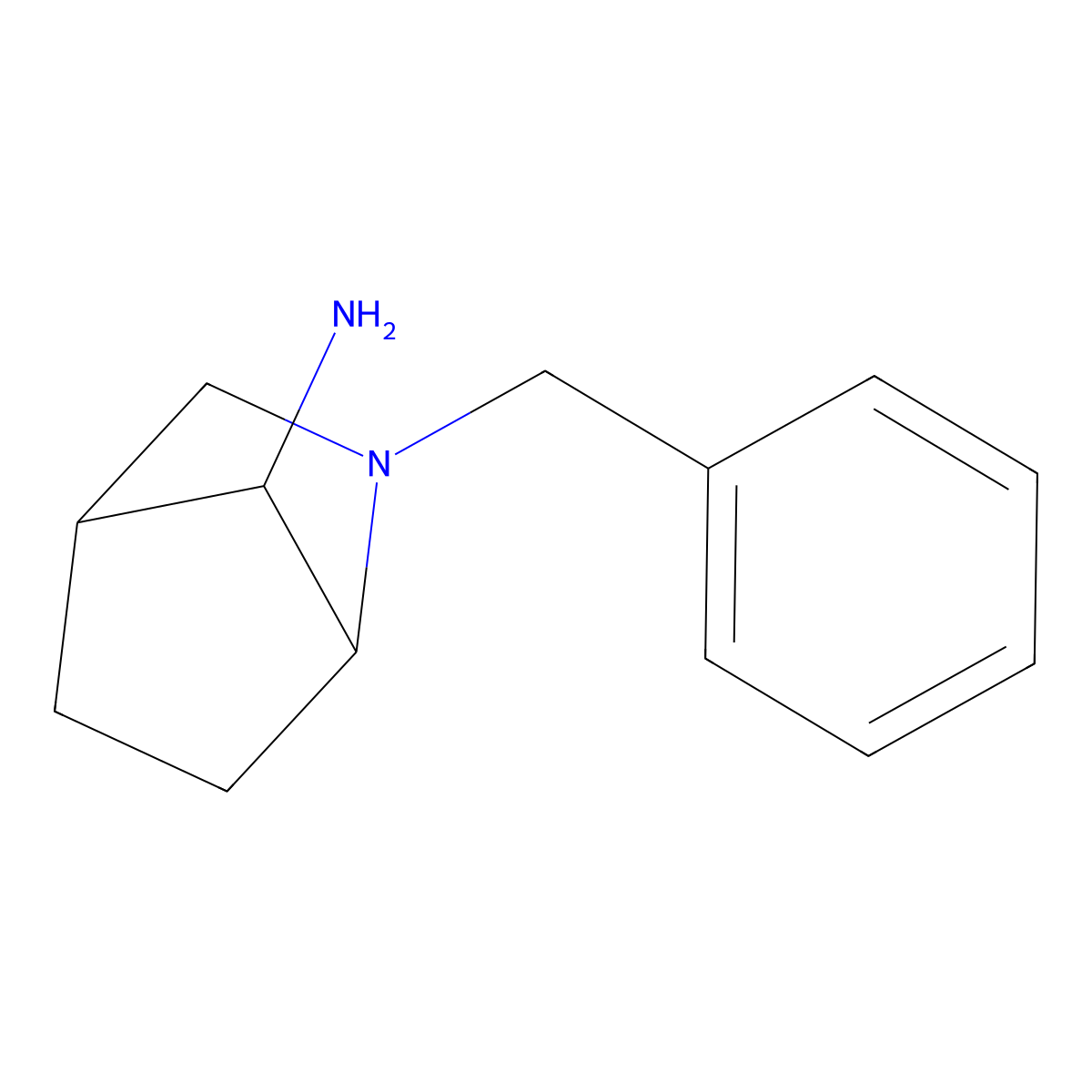 rac-(1R,4R,7R)-2-benzyl-2-azabicyclo(2.2.1)heptan-7-amine molecular structure, CAS 1311391-22-6