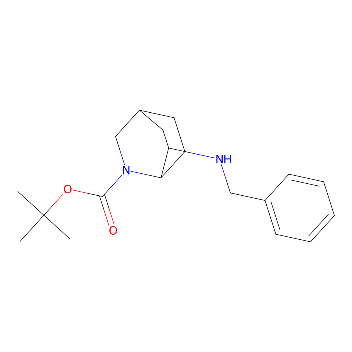 tert-Butyl 6-(benzylamino)-2-azabicyclo[2.2.2]octane-2-carboxylate molecular structure, CAS 1311391-26-0