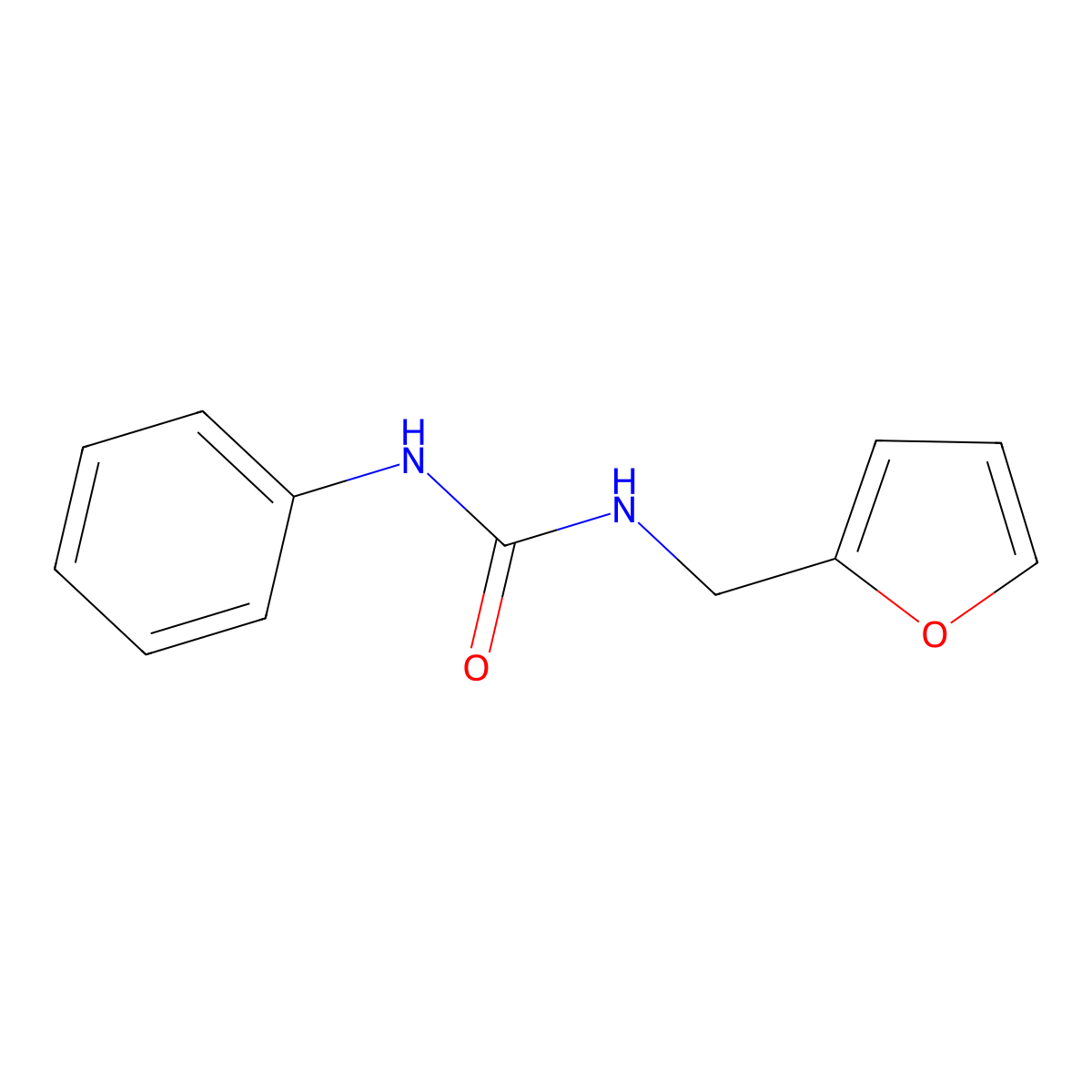 1-(Furan-2-ylmethyl)-3-phenylurea molecular structure, CAS 13114-70-0