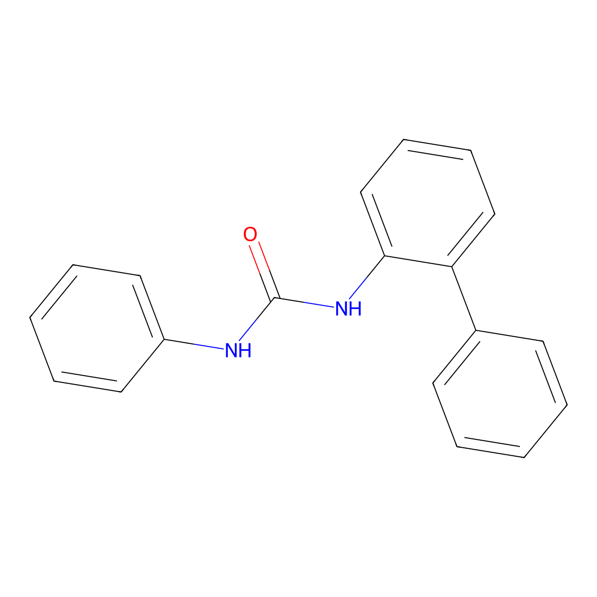 1-Phenyl-3-(2-phenylphenyl)urea molecular structure, CAS 13114-83-5
