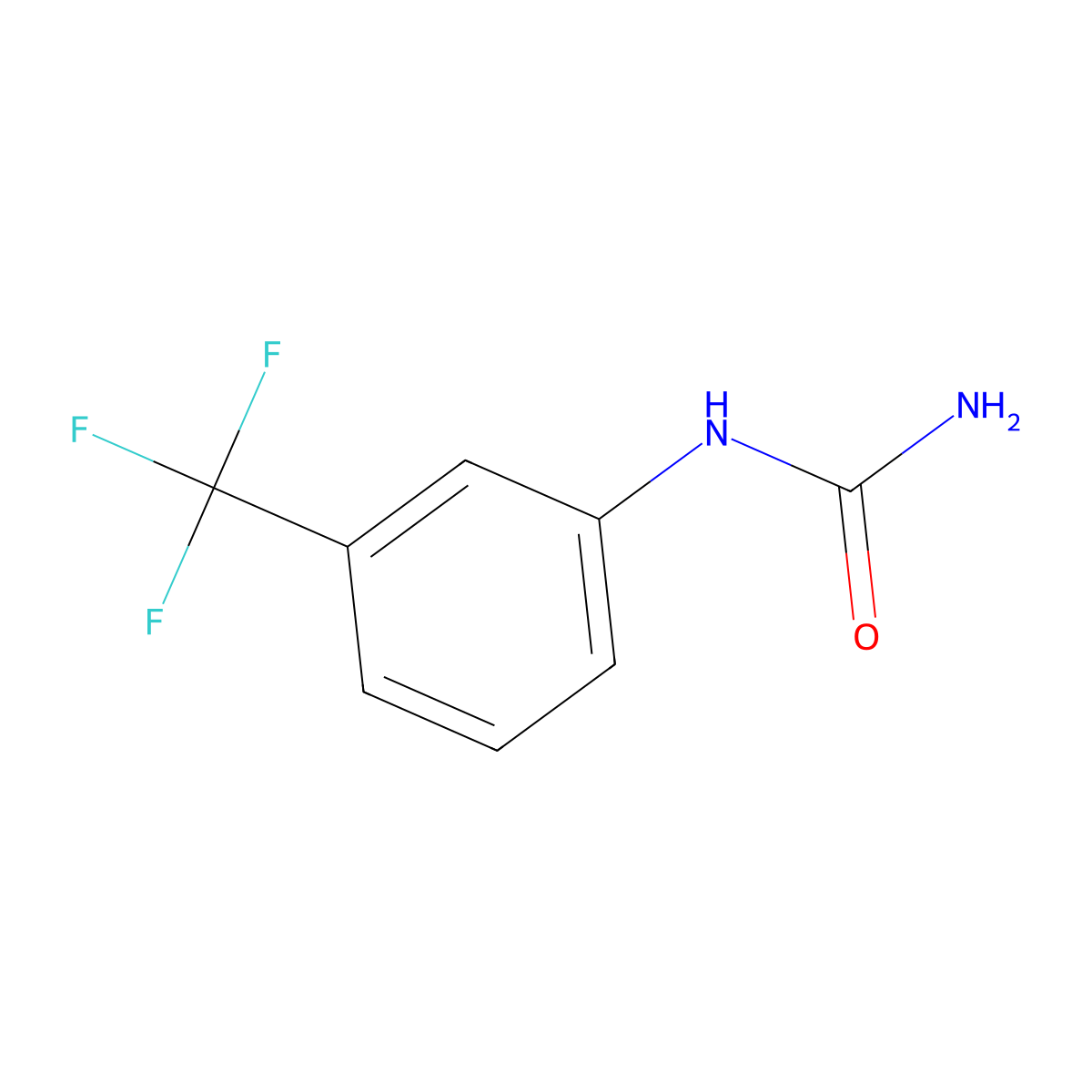 (3-Trifluoromethylphenyl)urea molecular structure, CAS 13114-87-9