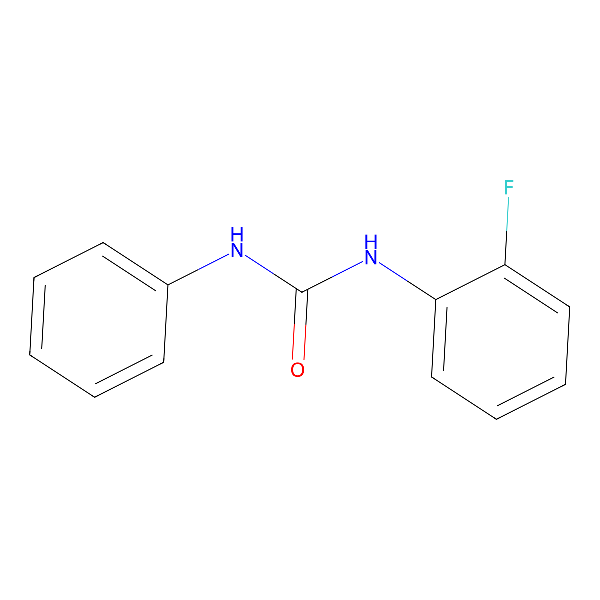 1-(2-Fluorophenyl)-3-phenylurea molecular structure, CAS 13114-89-1