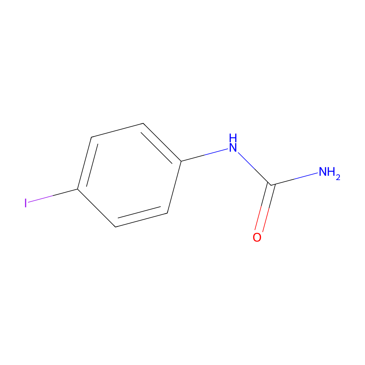 Urea, (4-iodophenyl)- molecular structure, CAS 13114-95-9