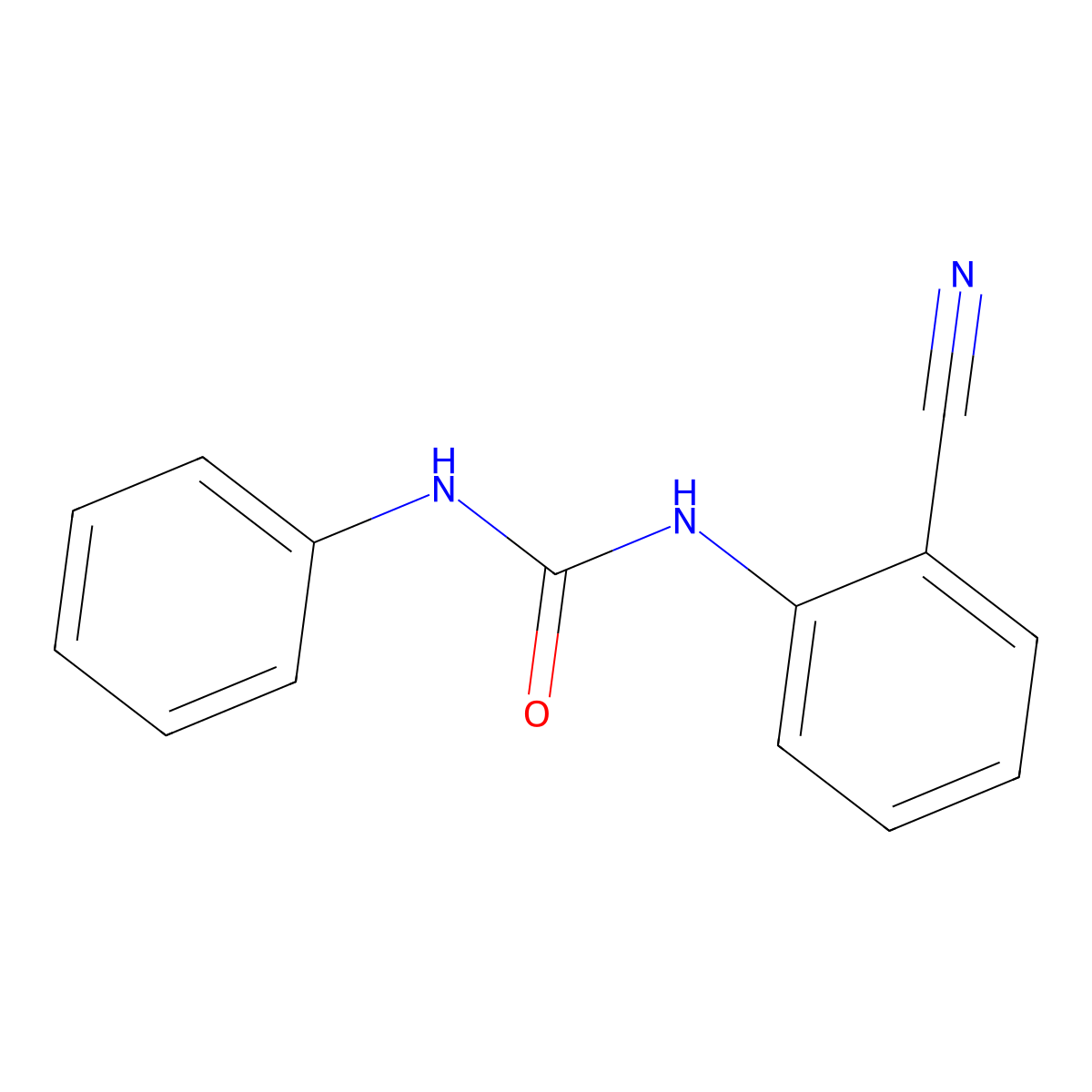 1-(2-Cyanophenyl)-3-phenylurea molecular structure, CAS 13114-96-0